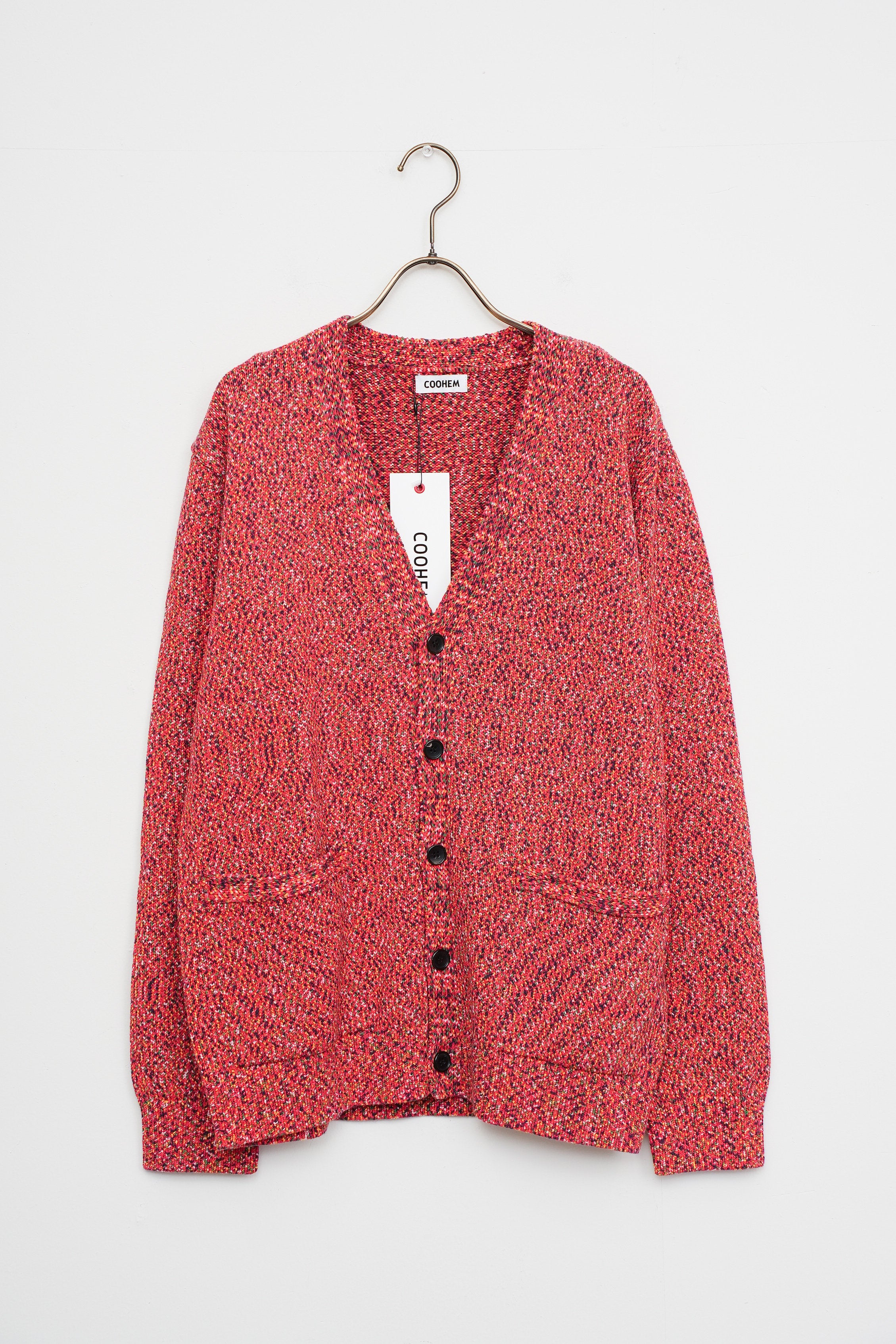 【COOHEM〈men's〉】FLECKED COTTON KNIT CARDIGAN_250802003316