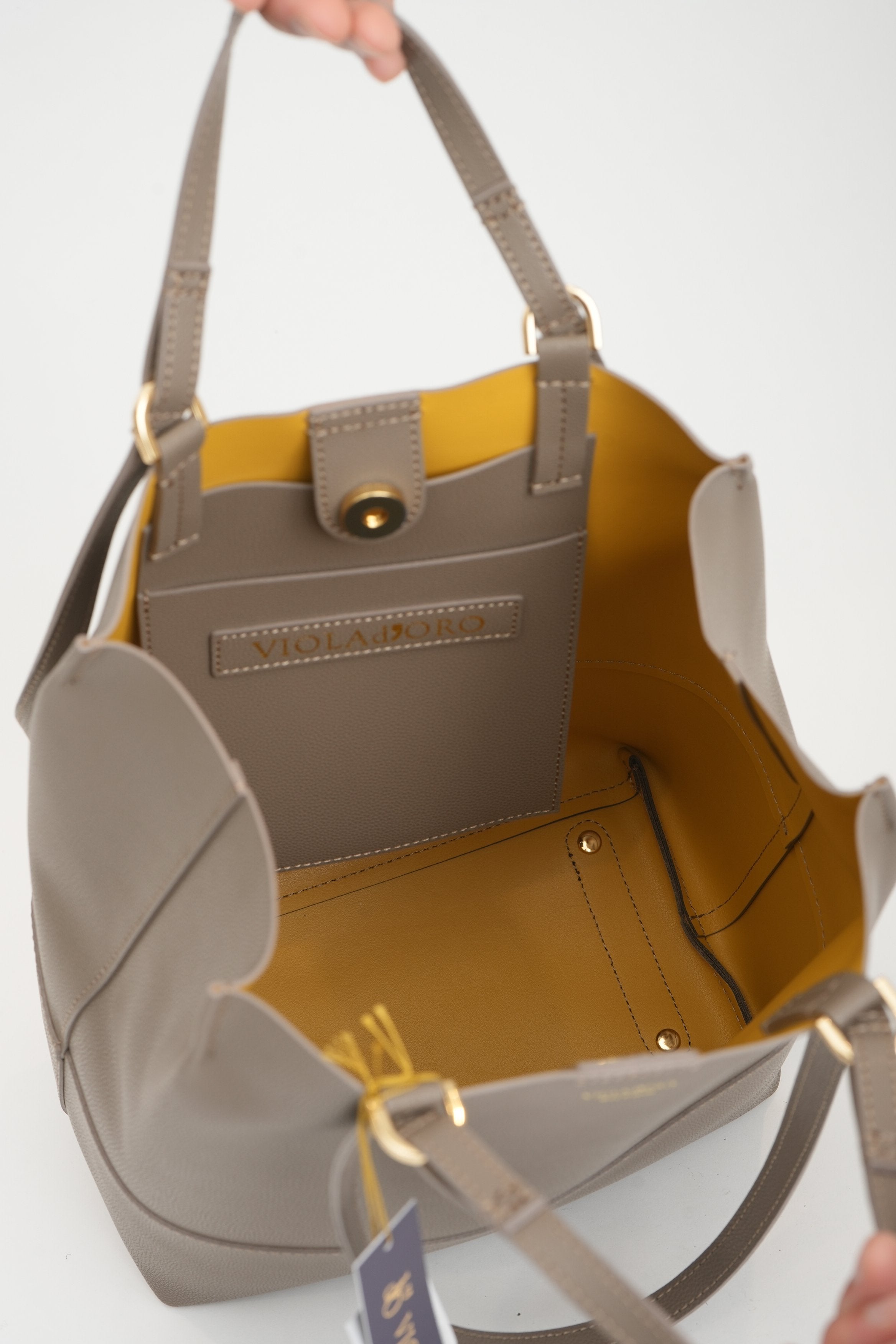 【VIOLAd'ORO】SYDNEY イタリアンWフェイスレザートート縦型_230929007931