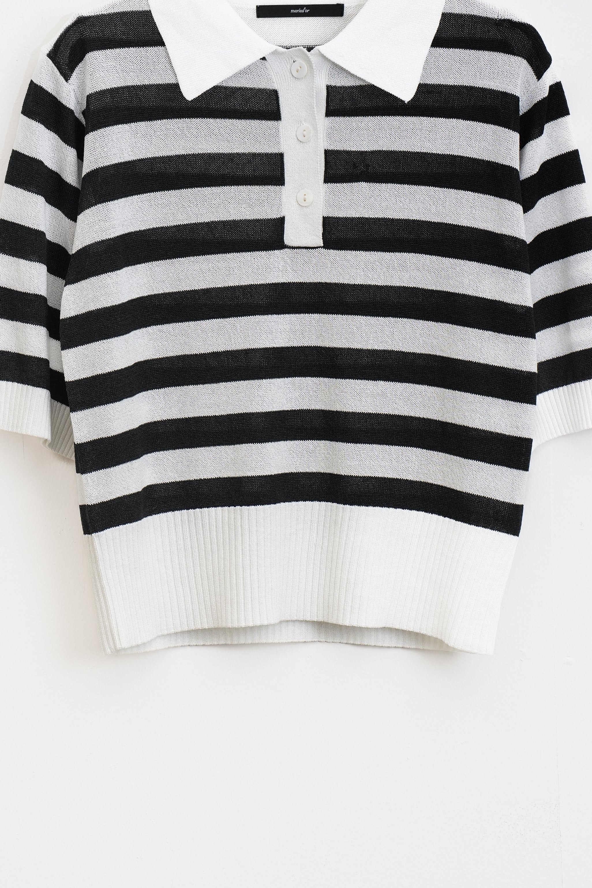 【MARIED'OR】ボーダーニットポロシャツ_250424007229
