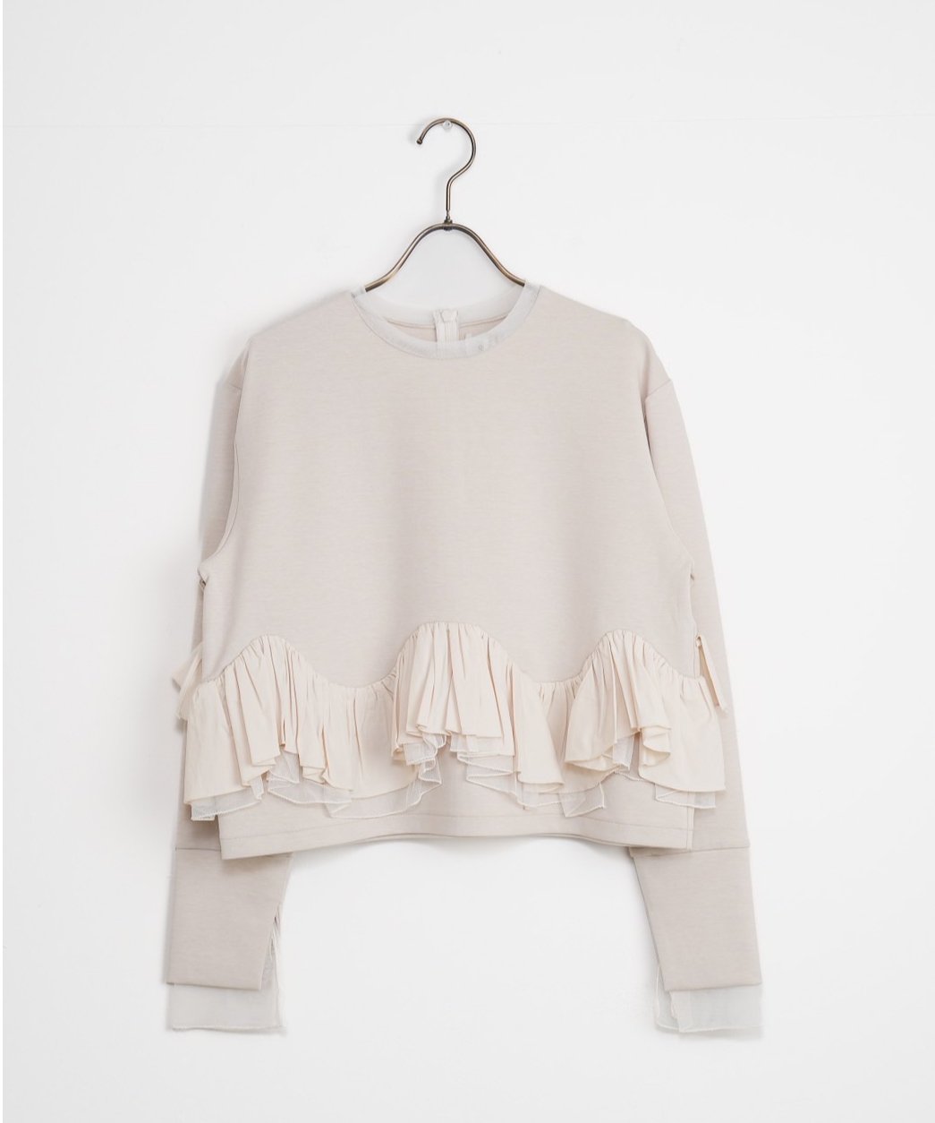 【MARILYN MOON】タフタスパイラルラッフルカットソートップス_240829001962