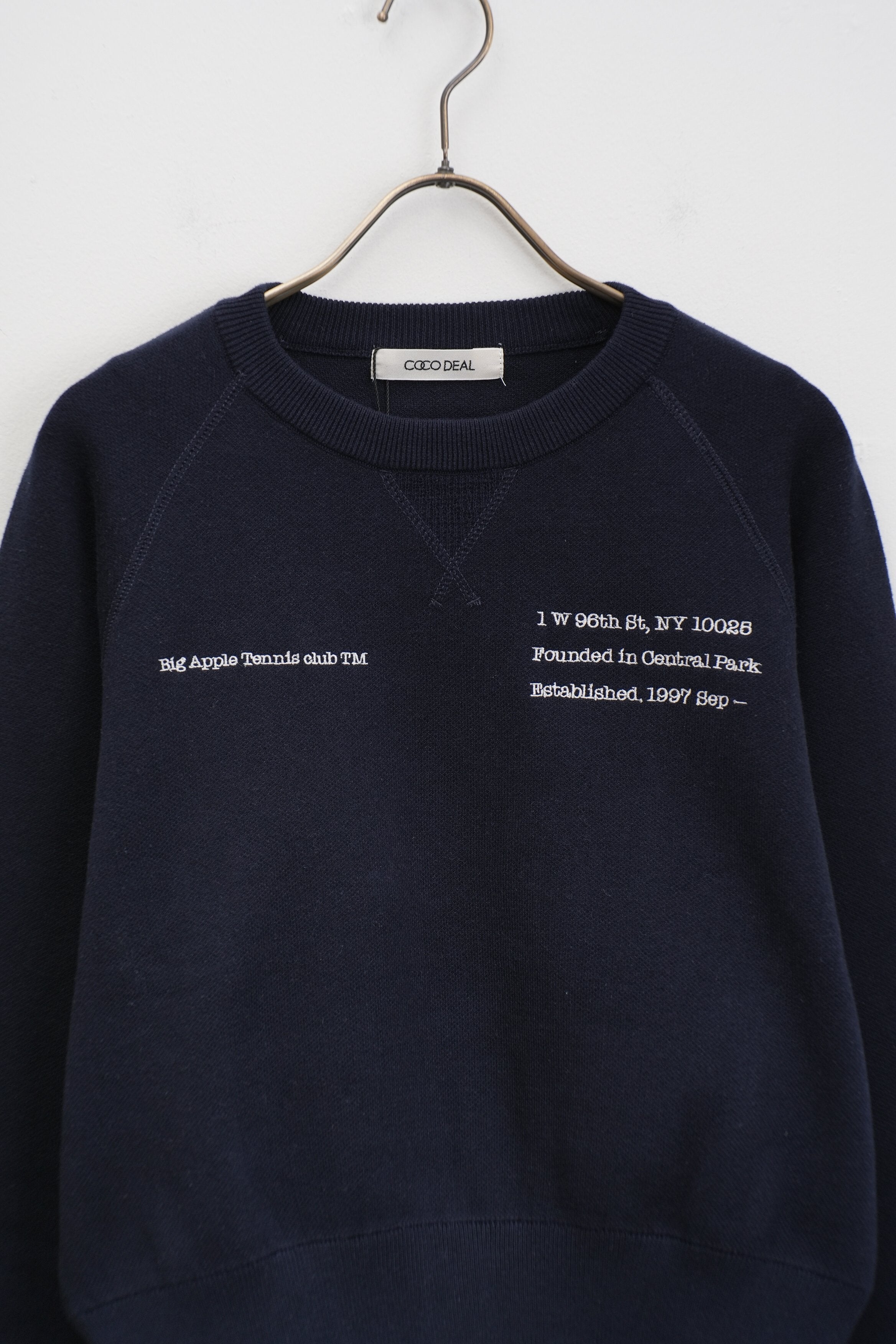 【COCO DEAL】CLUBロゴ刺繍スウェットライクニット_250124001208