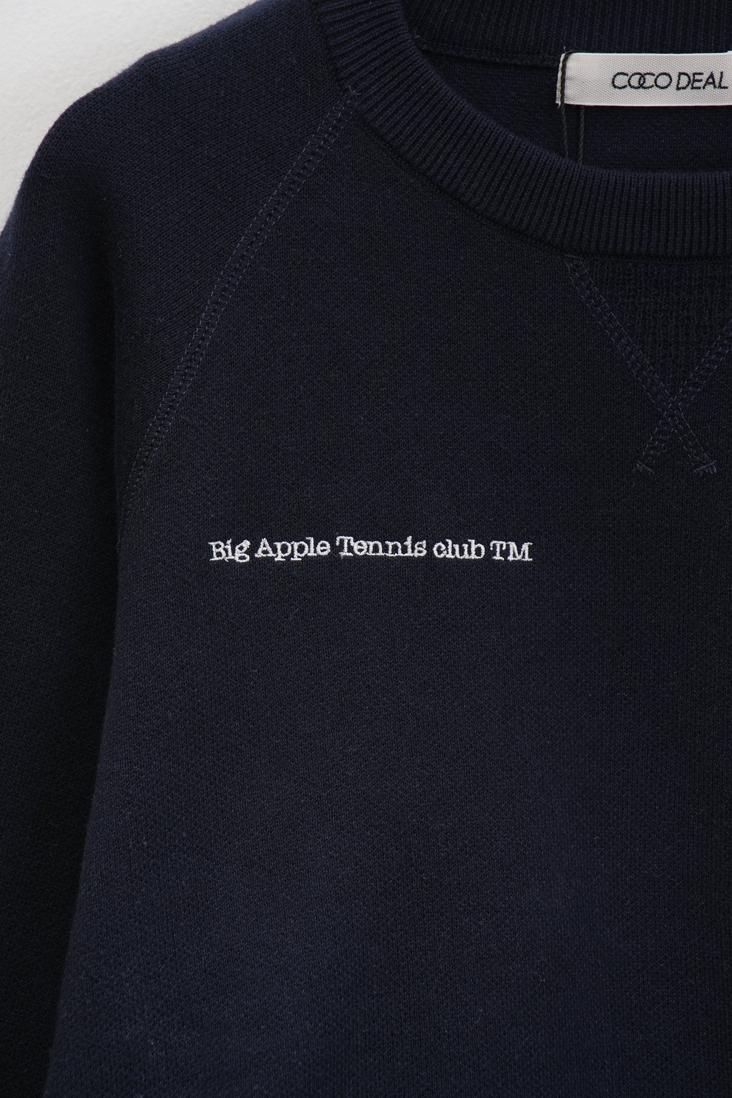 【COCO DEAL】CLUBロゴ刺繍スウェットライクニット_250124001208