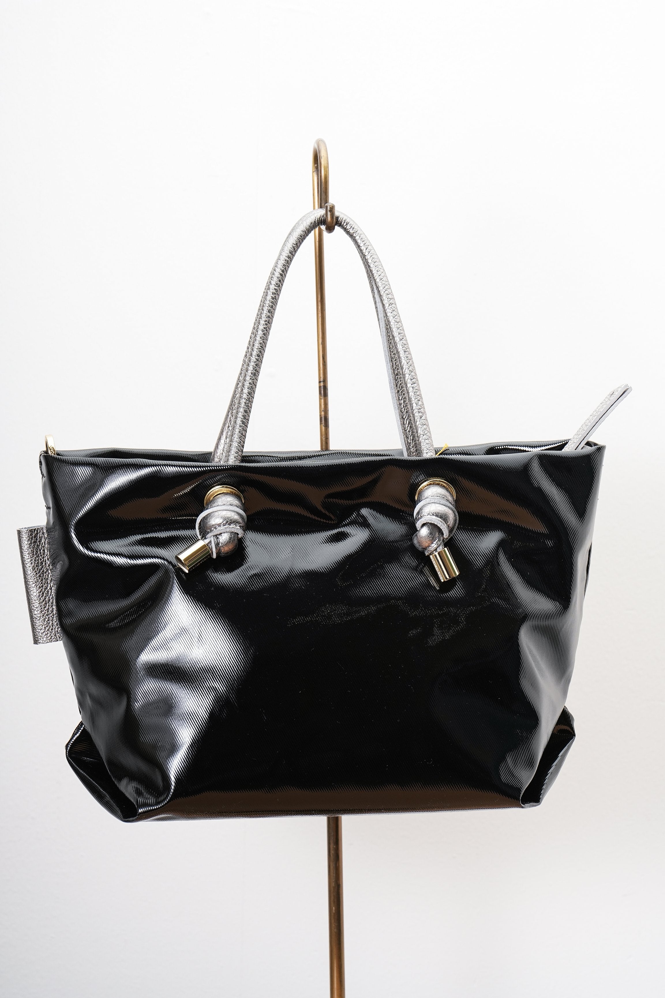 【VIOLAd'ORO】ノットハンドルPVCトートバッグSサイズ_250530009614