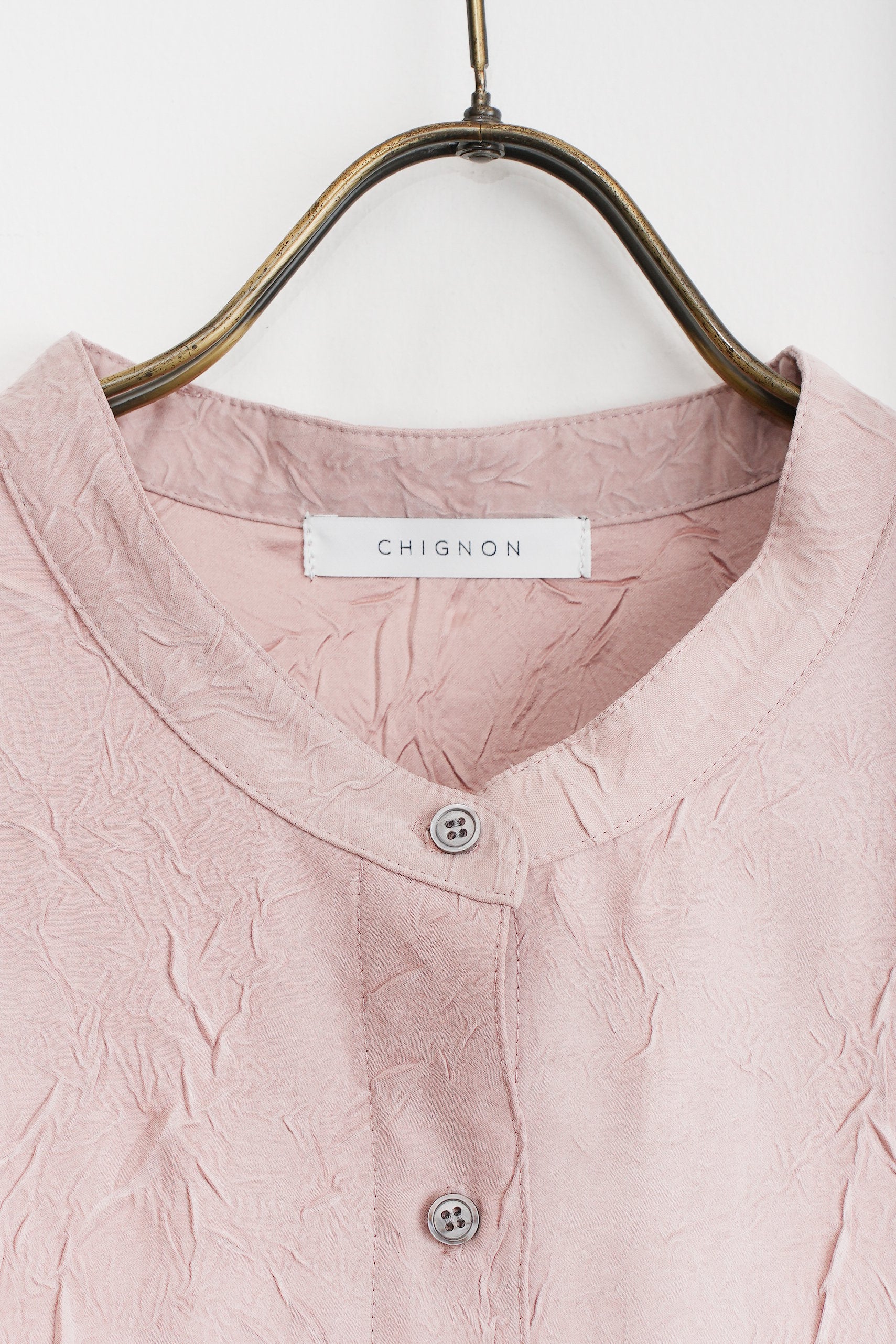 【CHIGNON】スウェードライクワッシャーシャツ_250730003025