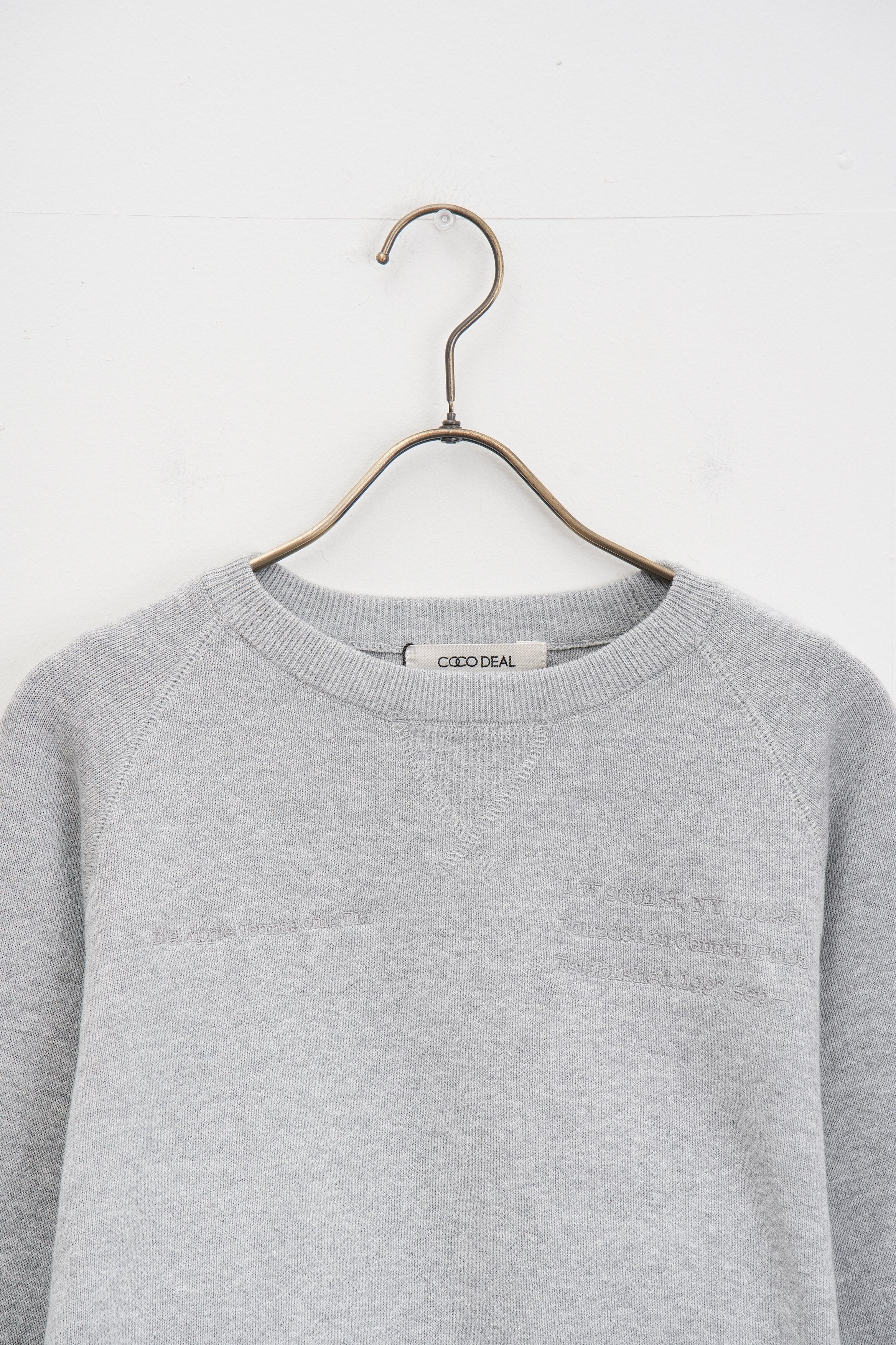 【COCO DEAL】CLUBロゴ刺繍スウェットライクニット_250124001208