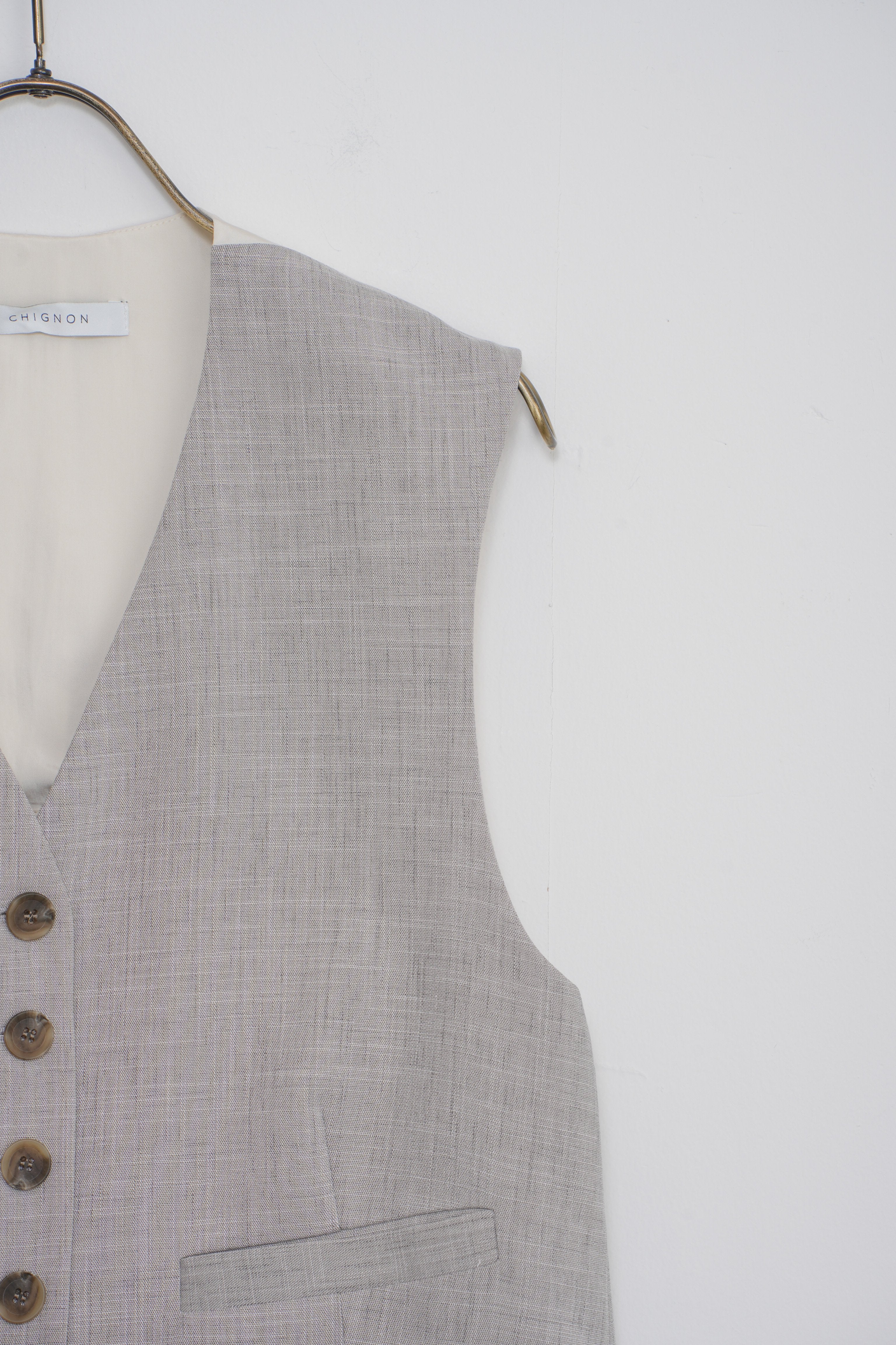 【CHIGNON】異素材ドッキングベスト_240203006171