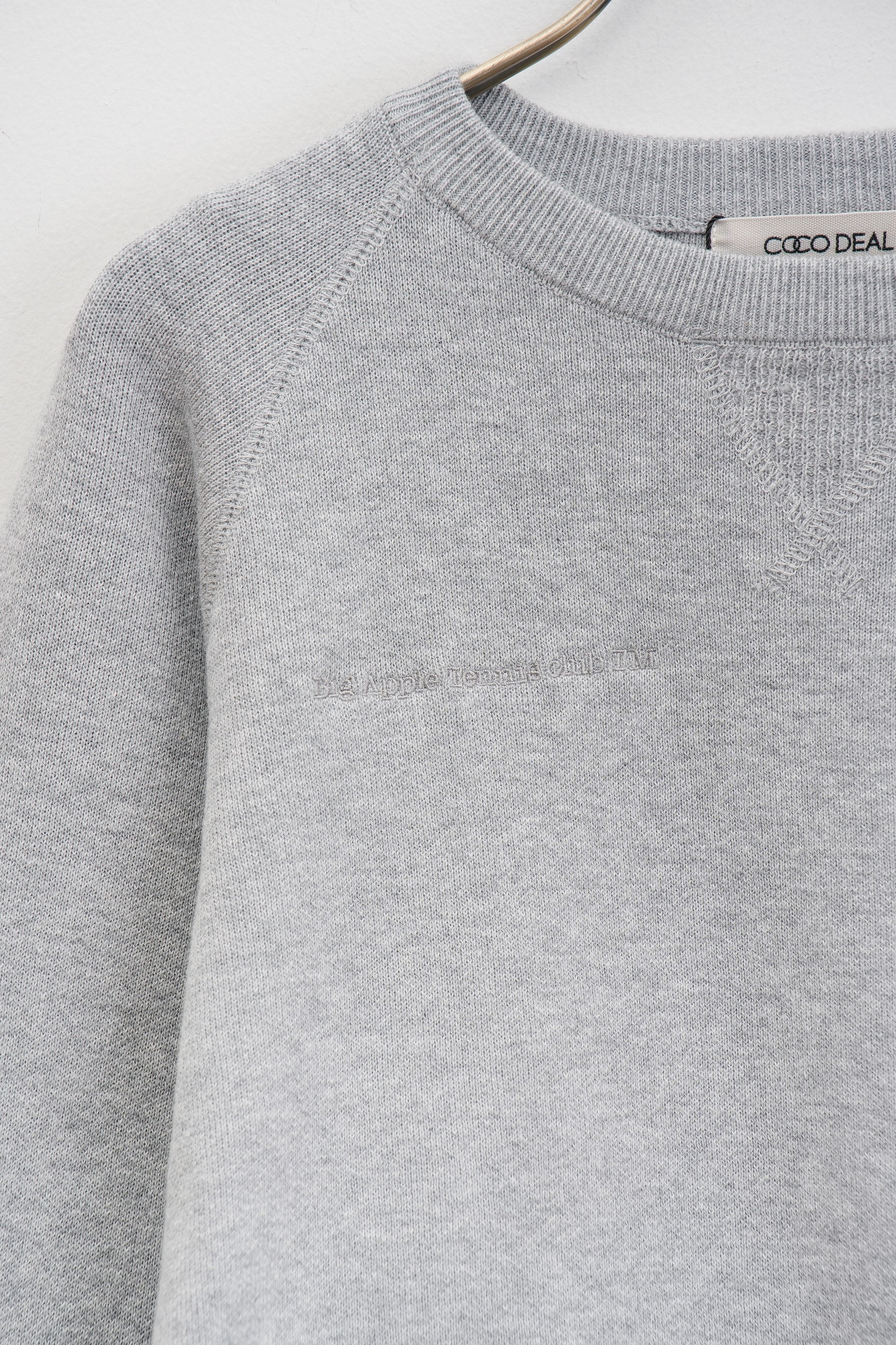 【COCO DEAL】CLUBロゴ刺繍スウェットライクニット_250124001208