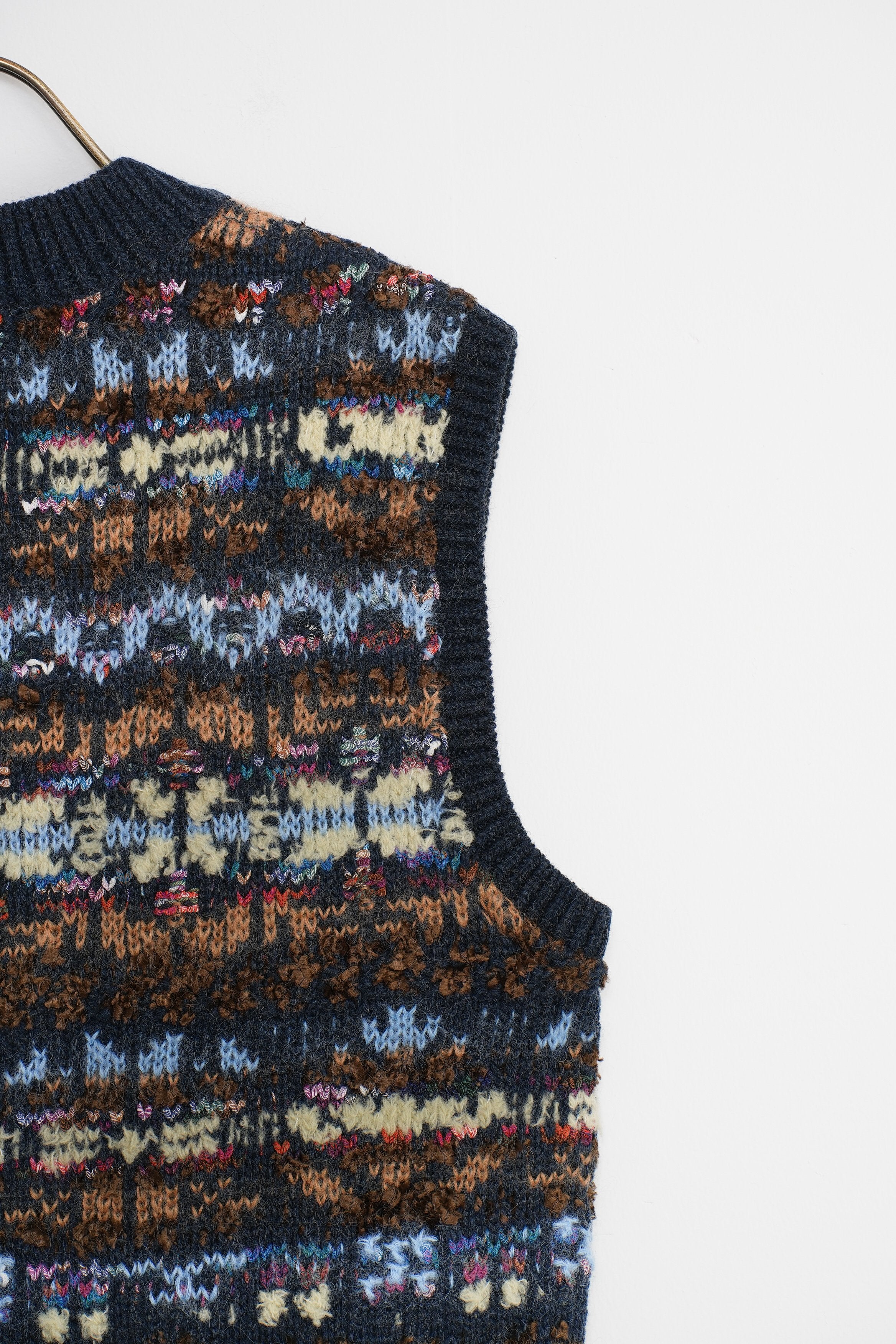 【COOHEM〈men's〉】FAIR ISLE KNIT V/T_241003004357