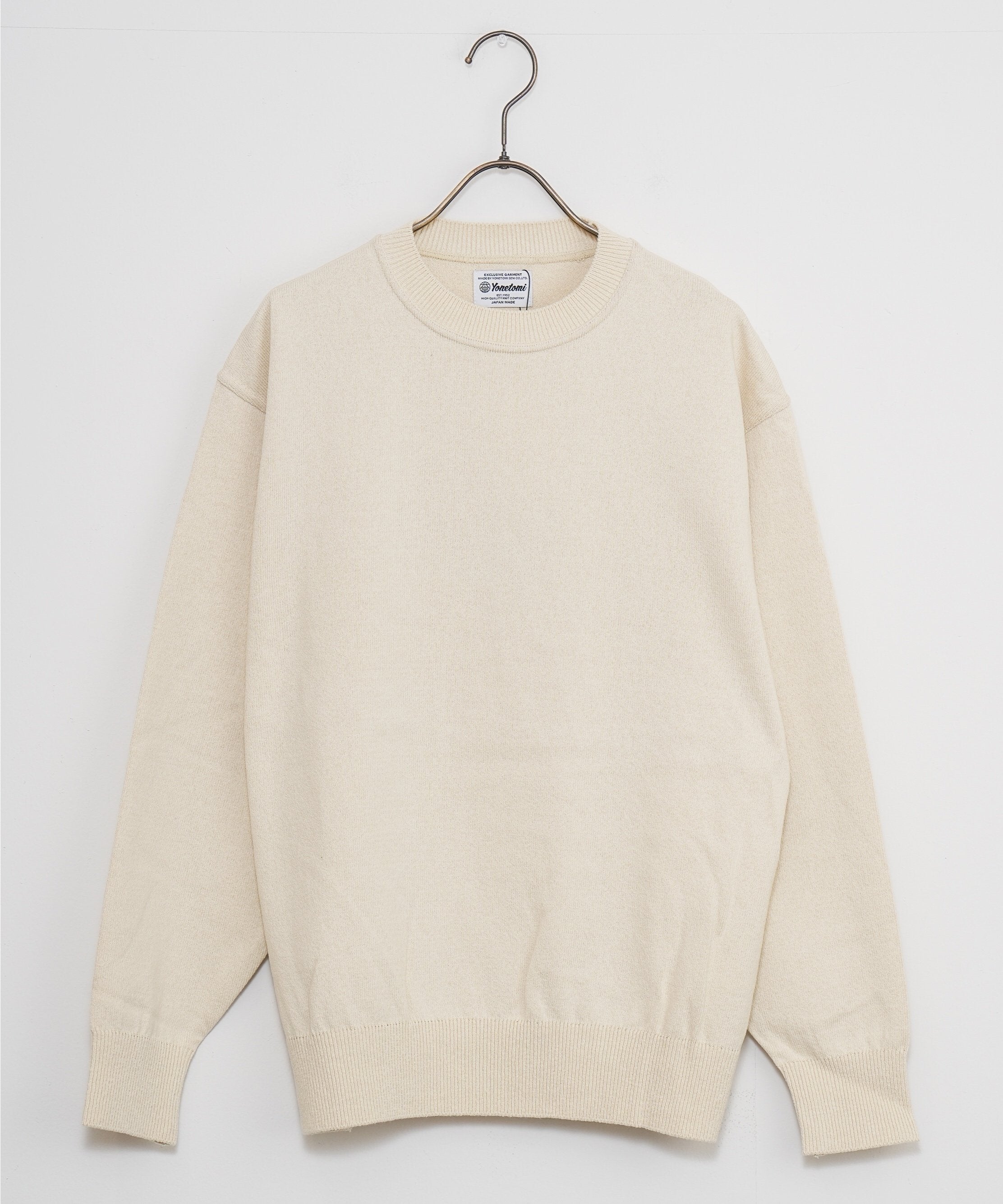 【Yonetomi〈unisex〉】WAVE COTTON KNIT P/O〈SOLID〉_240727009869