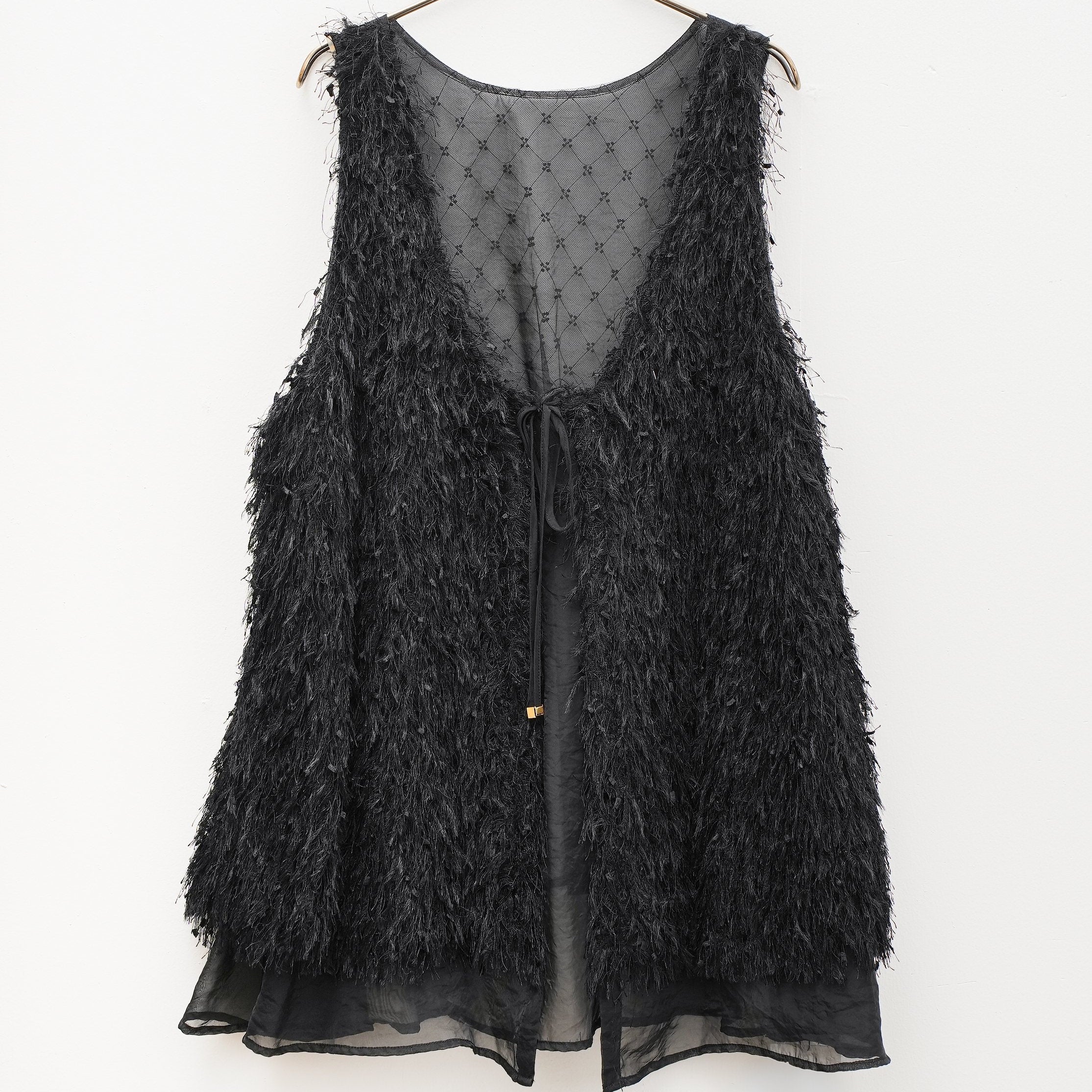 【Mewl】ふわふわジャガードチュニックベスト_250809003686