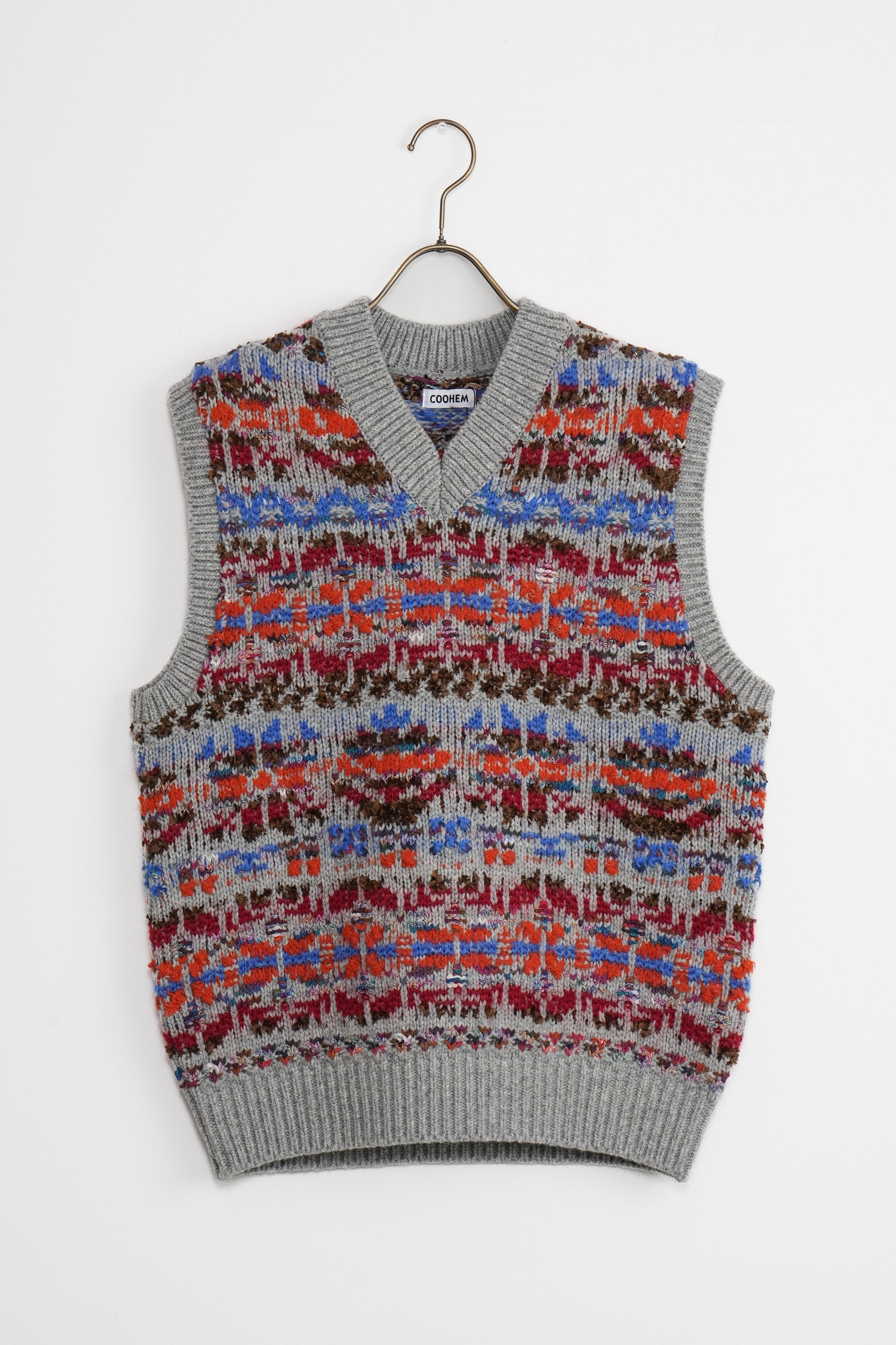 【COOHEM〈men's〉】FAIR ISLE KNIT V/T_241003004357