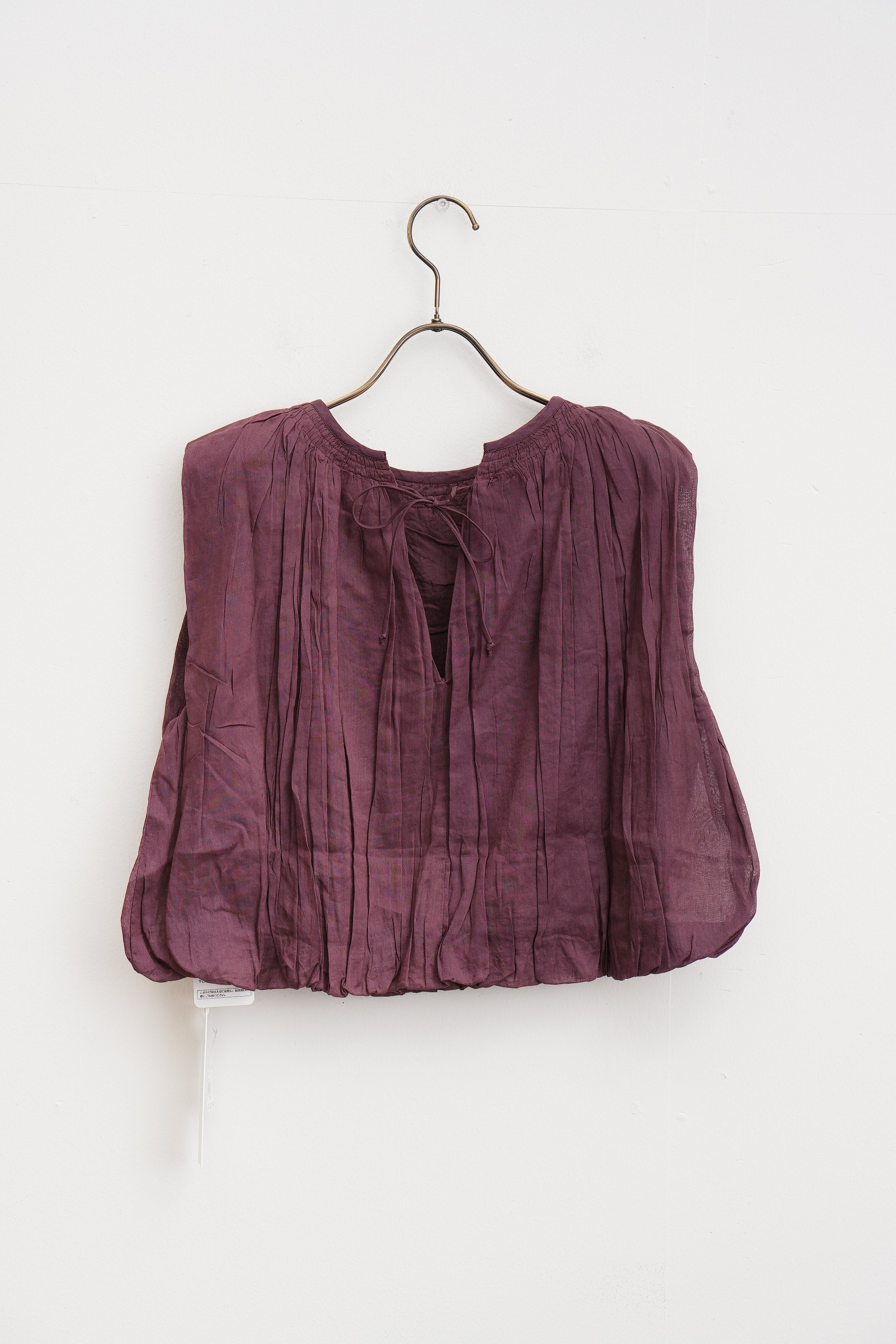 【MARILYN MOON】2WAYタックテクニックシアーコットンバルーンブラウス _250522009075