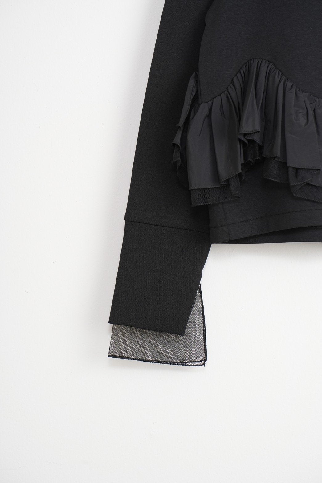 【MARILYN MOON】タフタスパイラルラッフルカットソートップス_240829001962