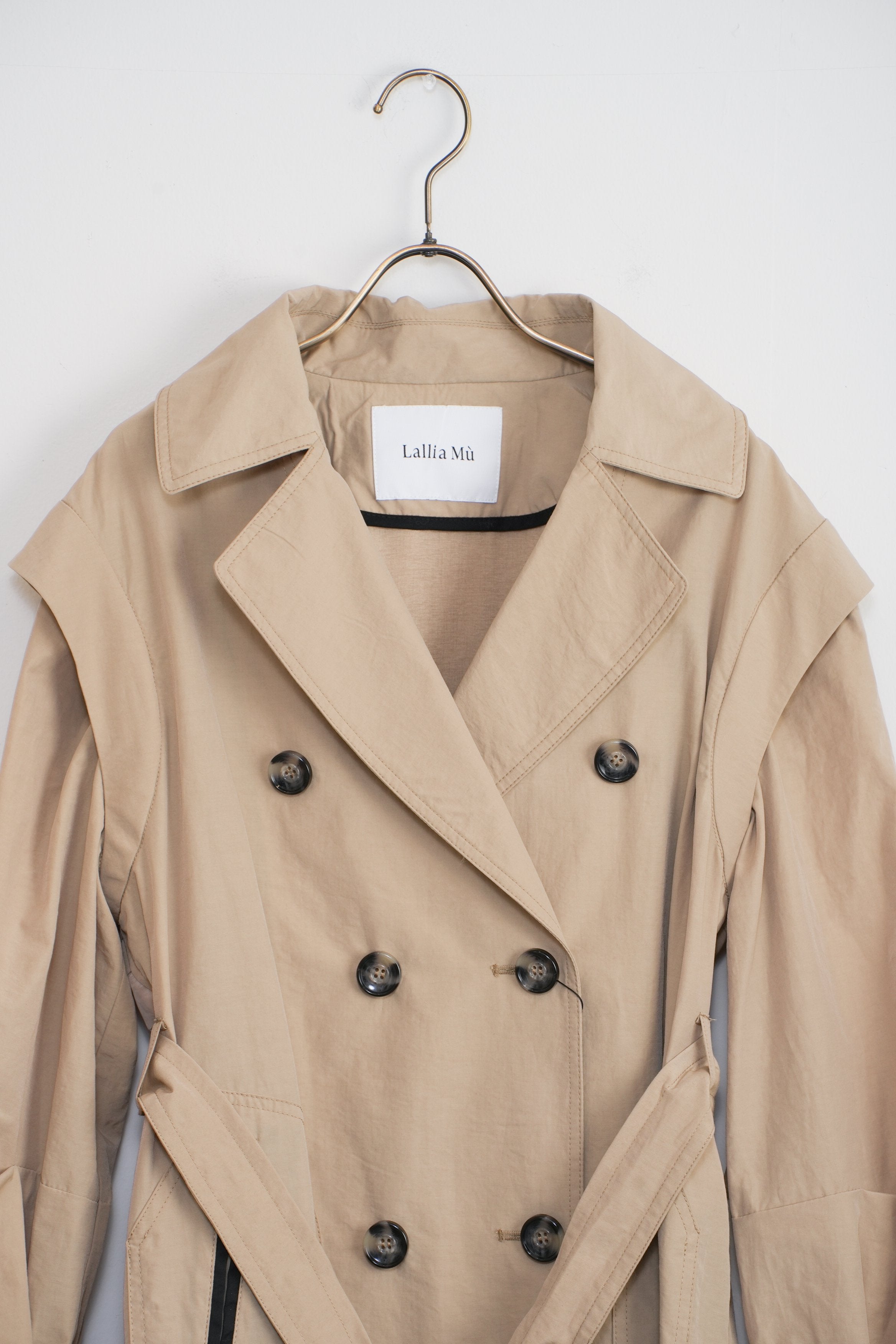 【Lallia Mù】デタッチスリーブミドルトレンチコート_240301008182