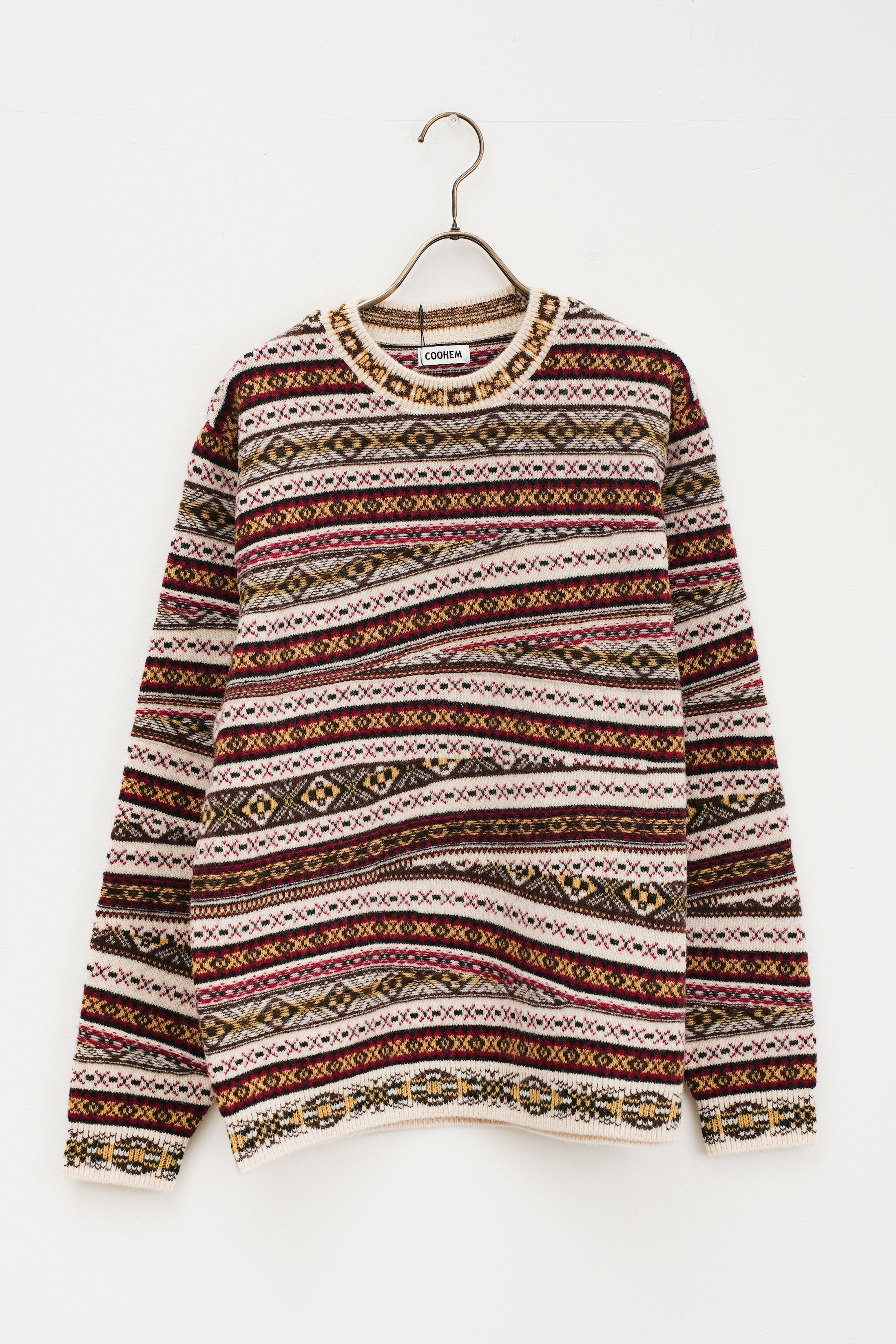 【COOHEM〈men's〉】CRAZY FAIR ISLE KNIT PULLOVER_250828004519
