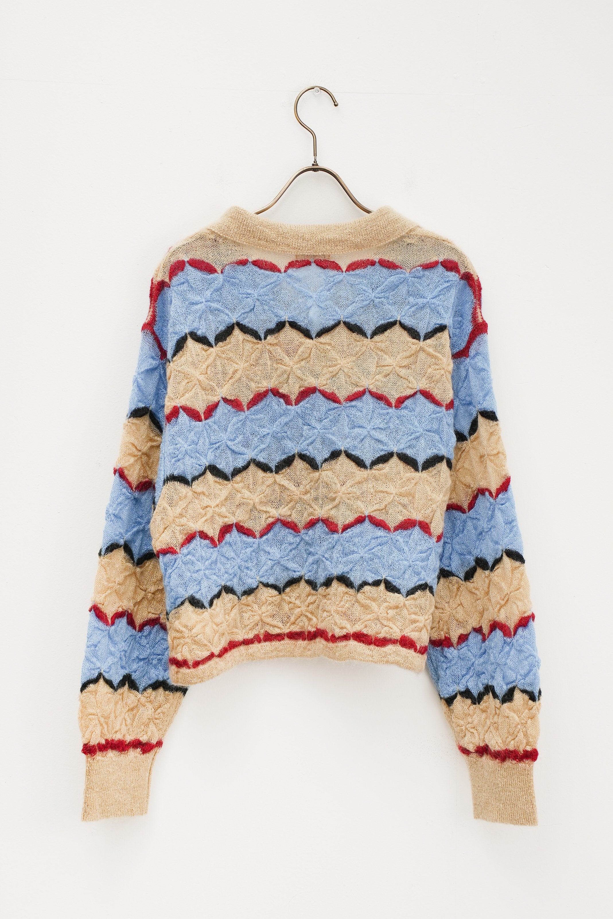 【COOHEM〈women's〉】MOHAIR WOOL TUCK BORDER KNIT PULLOVER