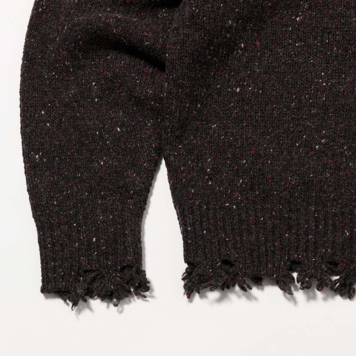【J.PRESS MEN】RWS Wool Alpaca Nylon Nep Crew Neck Damage Knit_260806005415