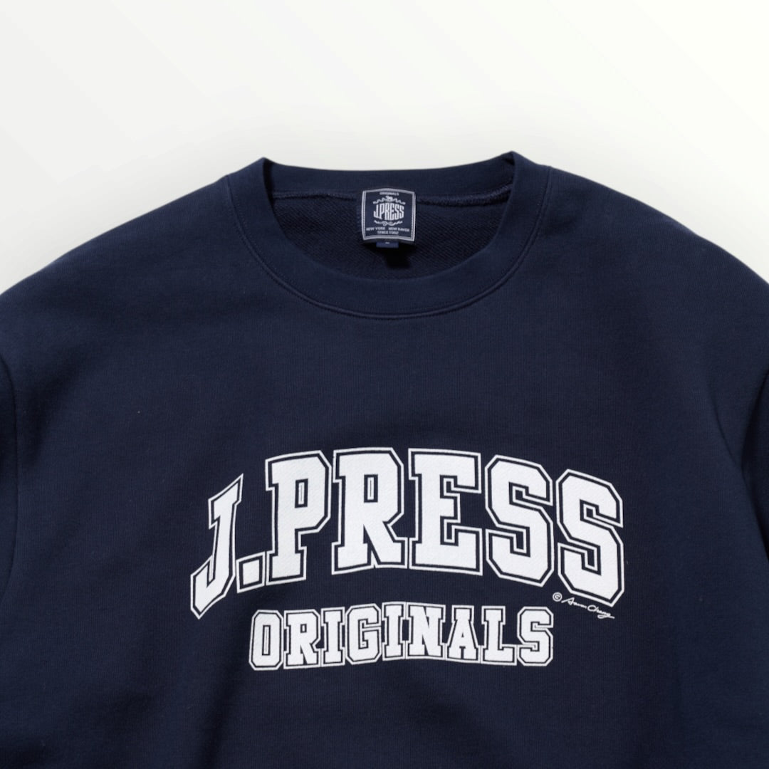 【J.PRESS MEN〈unisex〉】French Terry College Logo Sweat Shirt_260806005482