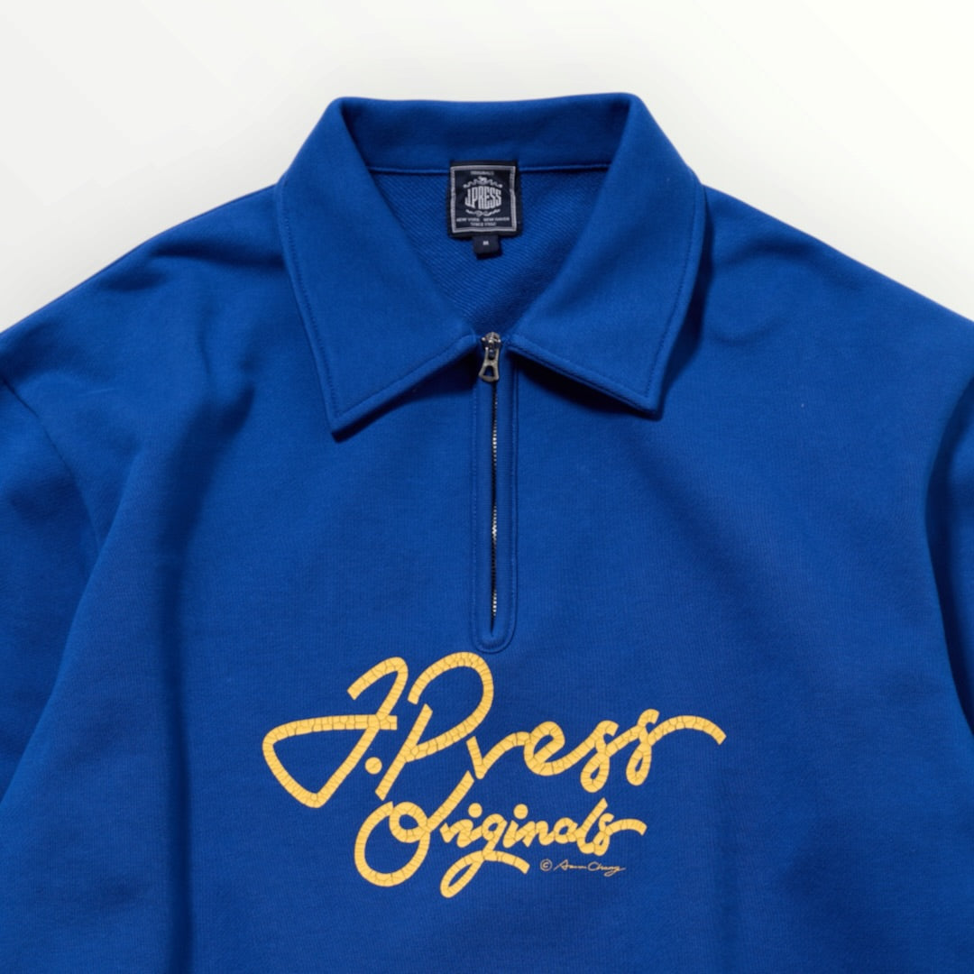 【J.PRESS MEN〈unisex〉】French Terry Vintage Logo Sweat Zip-Shirts_260806005454