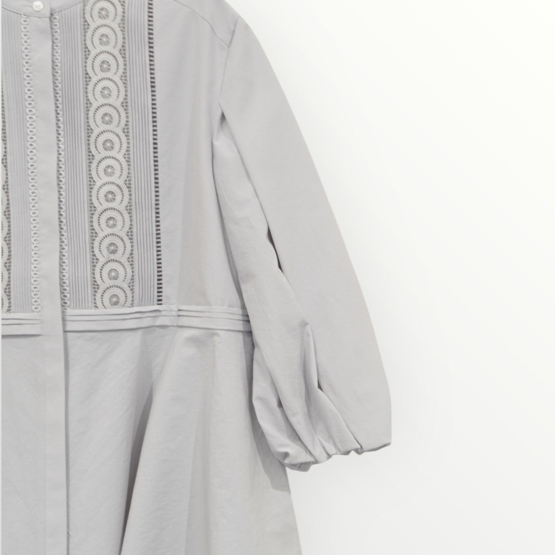 【MARILYN MOON】ピンタックレースフレアブラウス