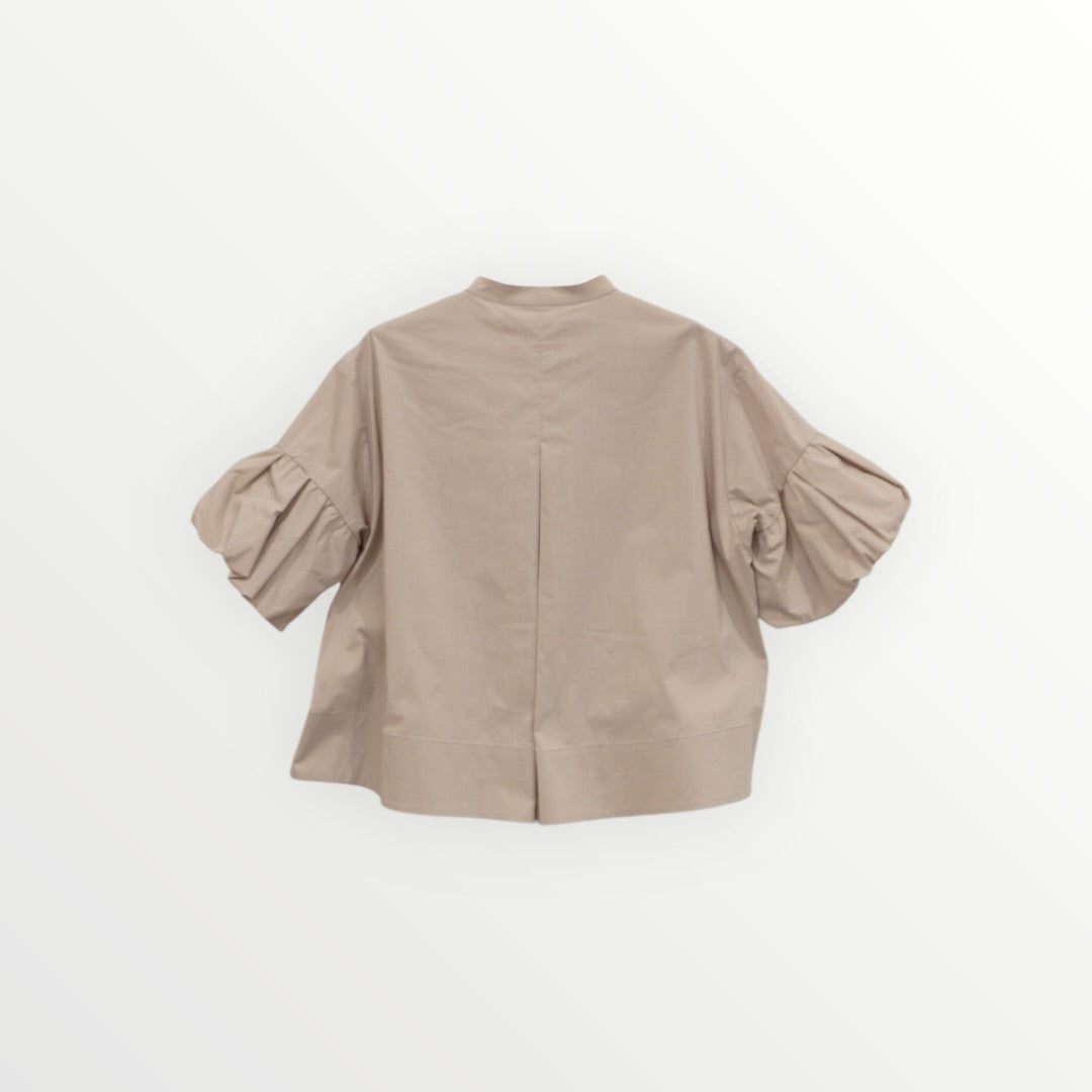 【MARILYN MOON】バルーンスリーブコードエンブロイダリーパールブラウス