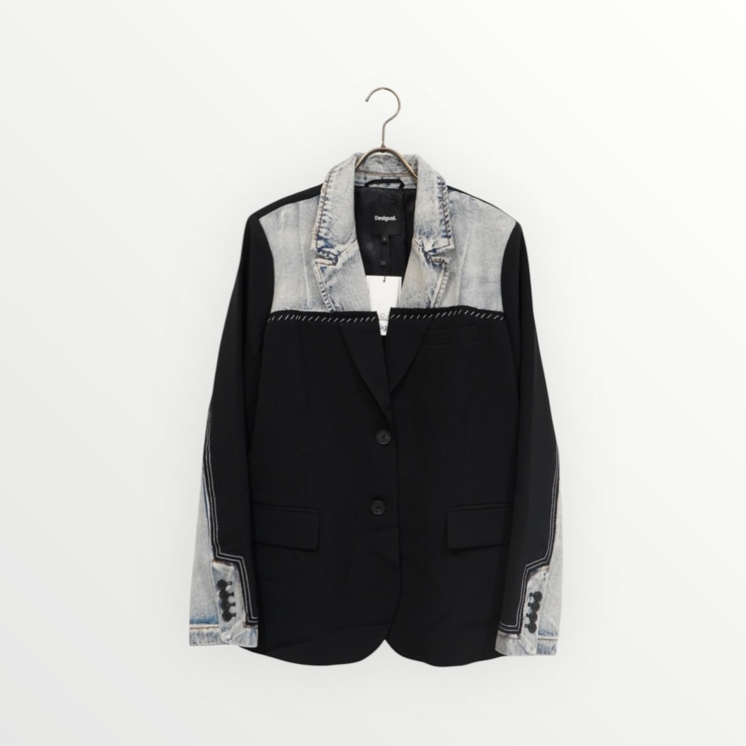 #22森ムチャ選手着用【Desigual】バイマテリアルジャケット_260120003466