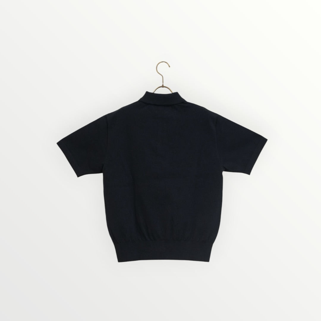 【Yonetomi〈unisex〉】LIGHT WAVE COTTON KNIT POLO_260328008319