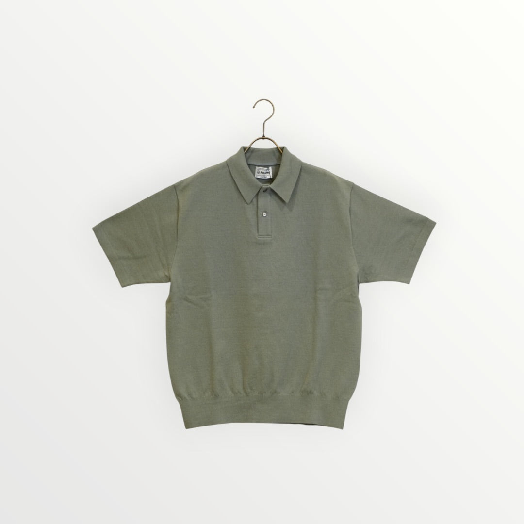 【Yonetomi〈unisex〉】LIGHT WAVE COTTON KNIT POLO_260328008319