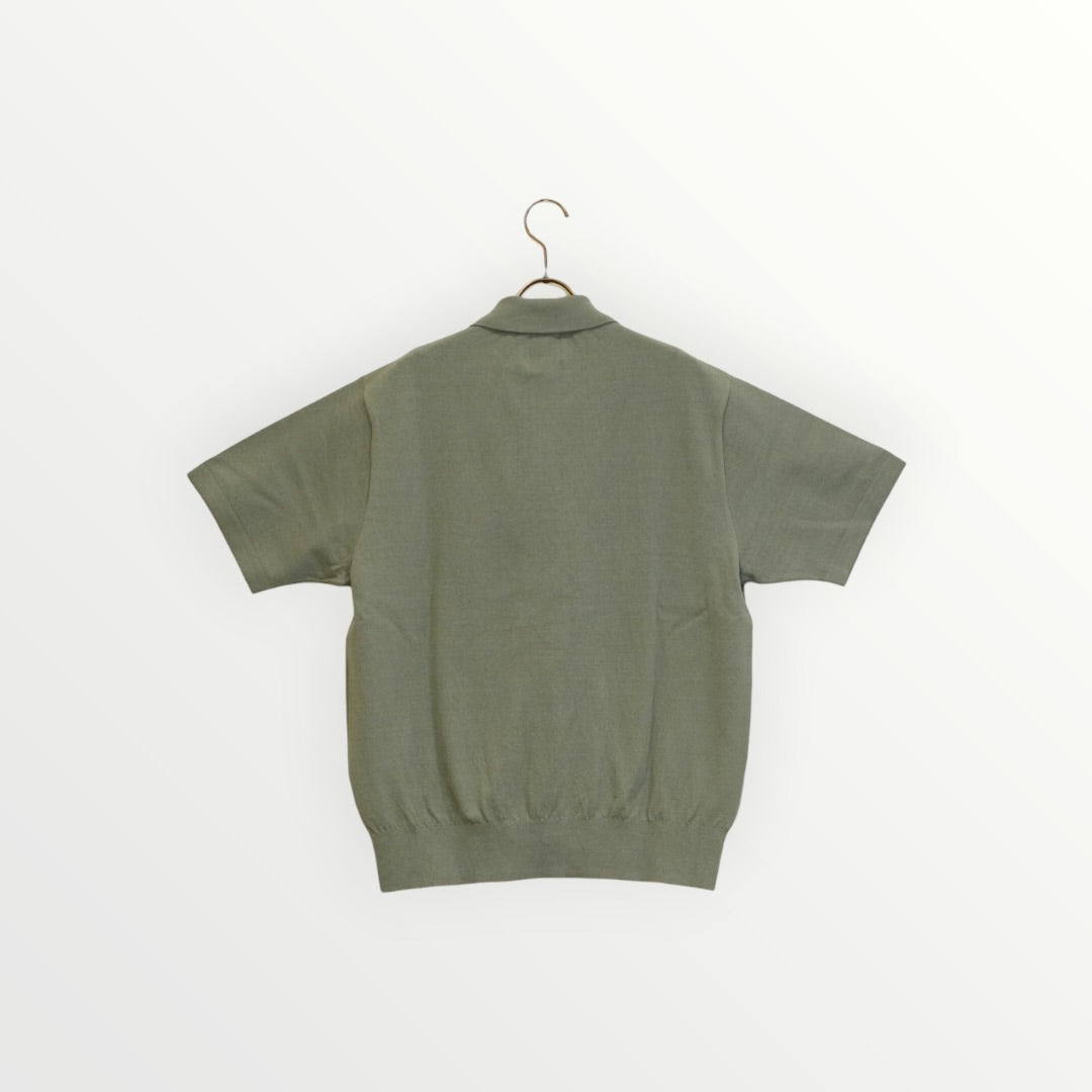 【Yonetomi〈unisex〉】LIGHT WAVE COTTON KNIT POLO_260328008319