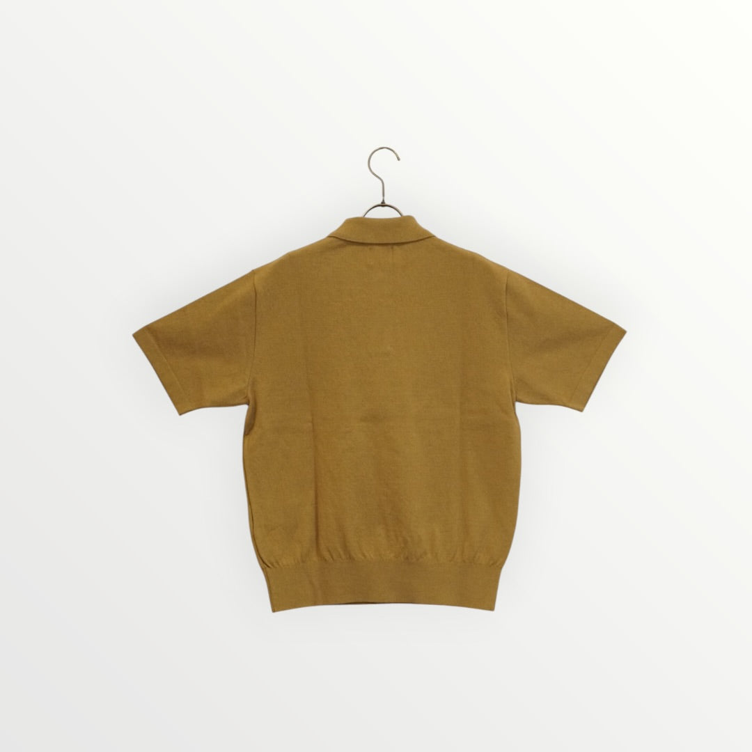 【Yonetomi〈unisex〉】LIGHT WAVE COTTON KNIT POLO_260328008319