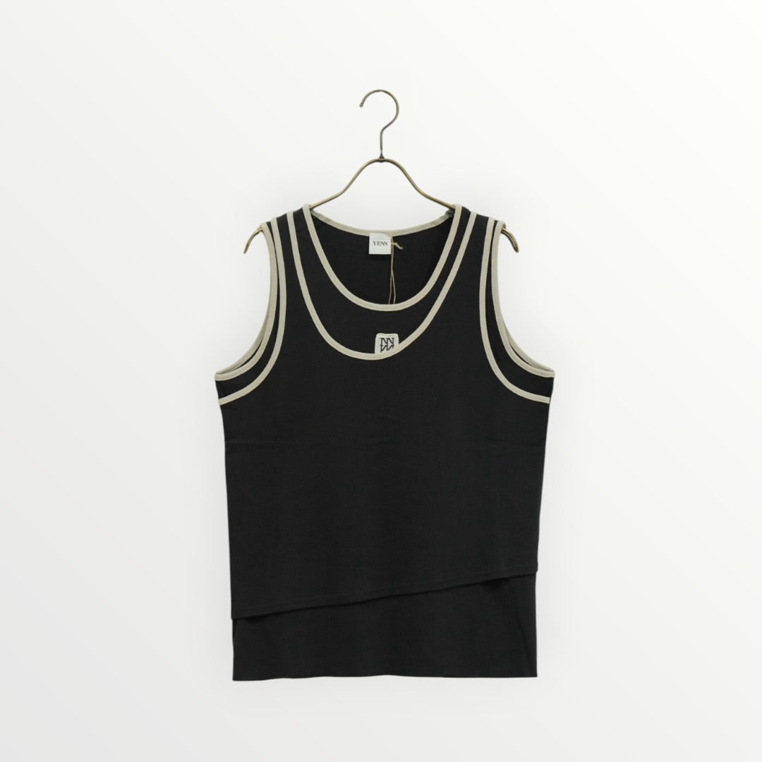 【YENN】COLOR LAYERED TANK