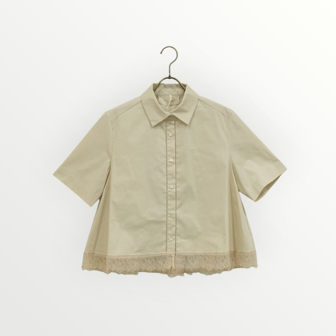 【MARILYN MOON】ヘムレースフレアシャツ_260416009770