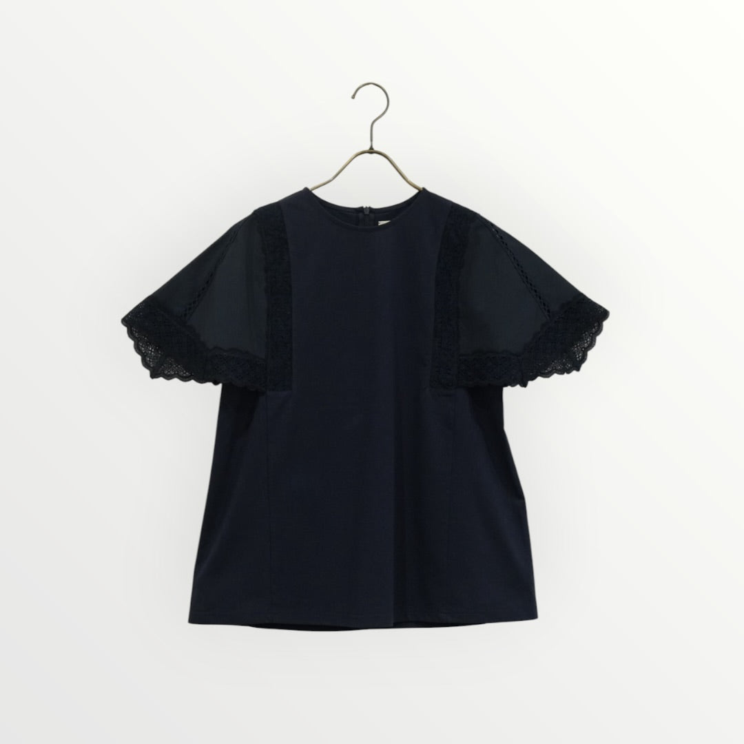 【MARILYN MOON】レースドハンカチスリーブカットソー_260416009769