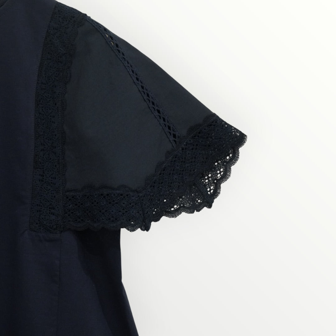 【MARILYN MOON】レースドハンカチスリーブカットソー_260416009769