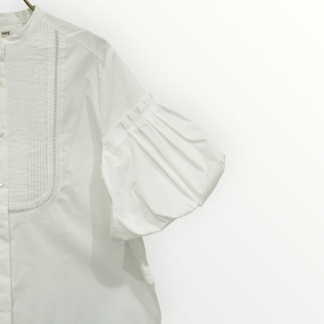 【SOI-MeME】バルーンスリーブピンタックエンブロイダリーシャツ_260401008682