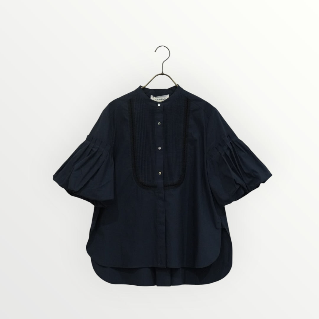 【SOI-MeME】バルーンスリーブピンタックエンブロイダリーシャツ_260401008682