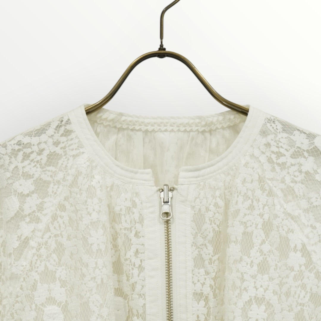 【MARILYN MOON】リバーシブルシアーレースブルゾン1260401008678