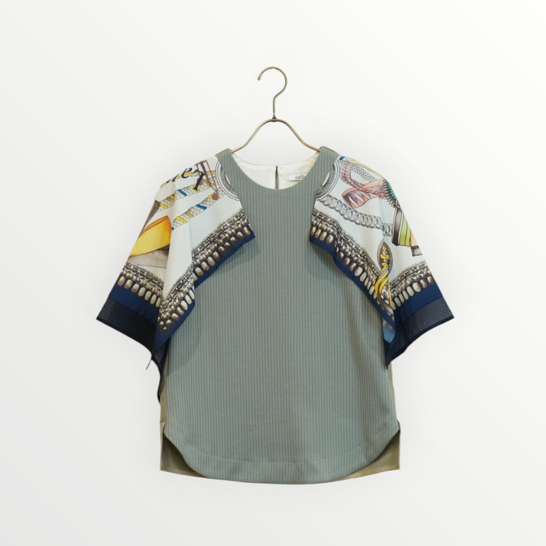 【Lallia Mù】スカーフスリーブカットソー_260514001962
