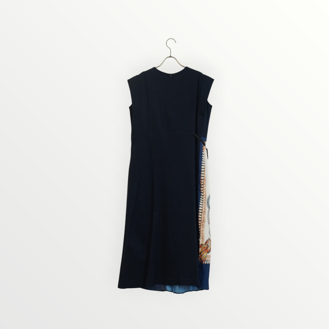 【Lallia Mù】スカーフドッキングカットワンピース