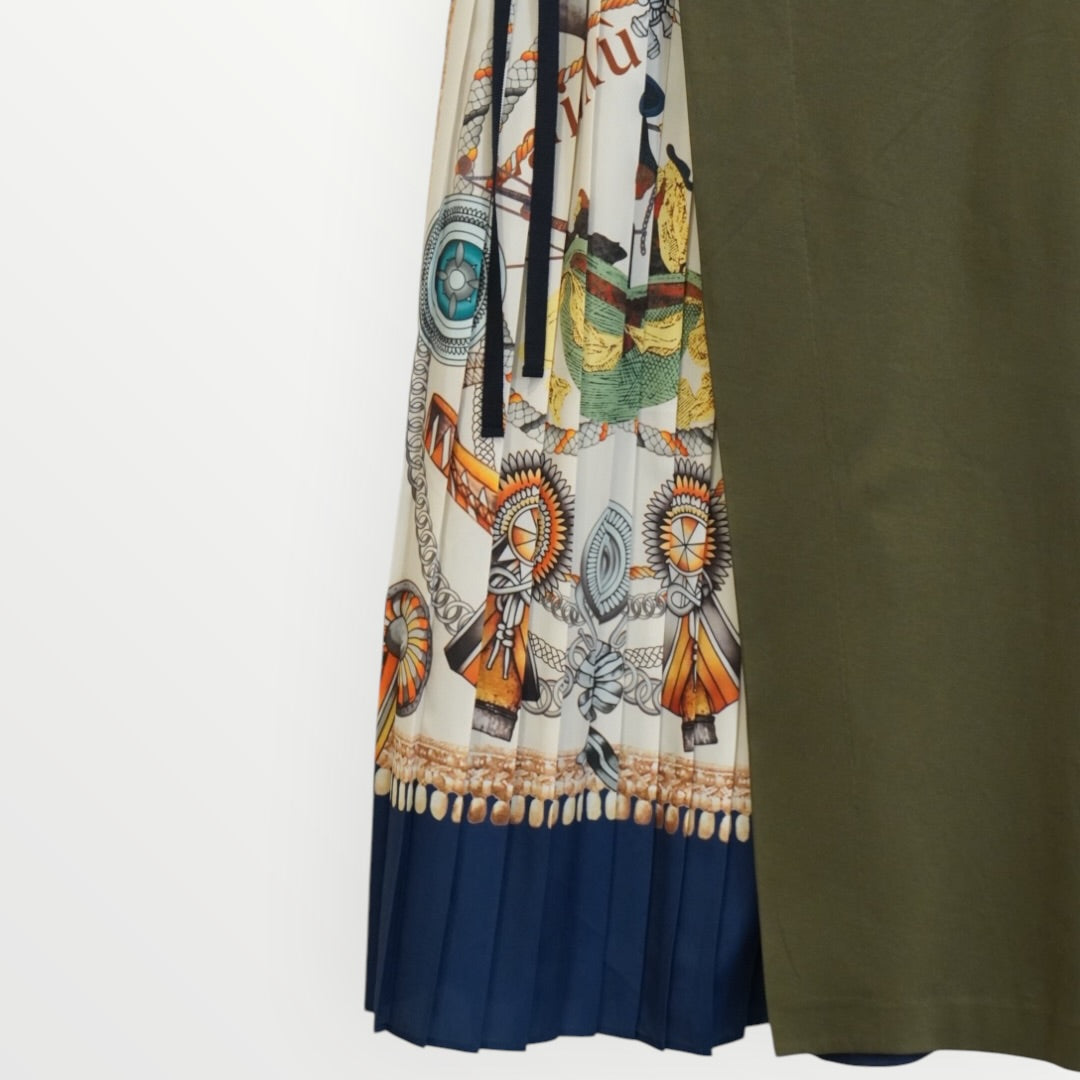 【Lallia Mù】スカーフドッキングカットワンピース