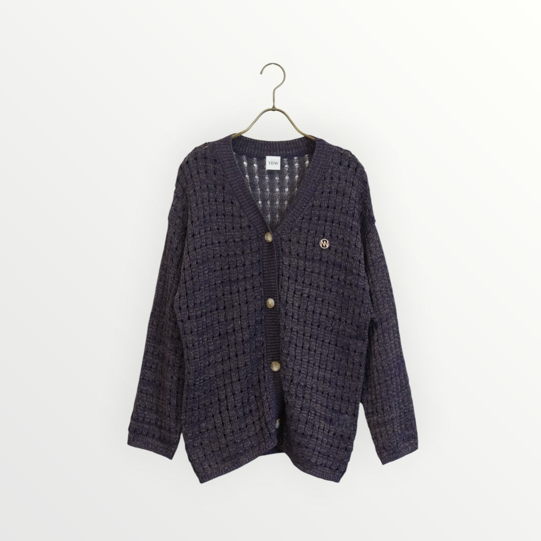 【YENN】OPENWORK KNIT CARDIGAN_260502001426