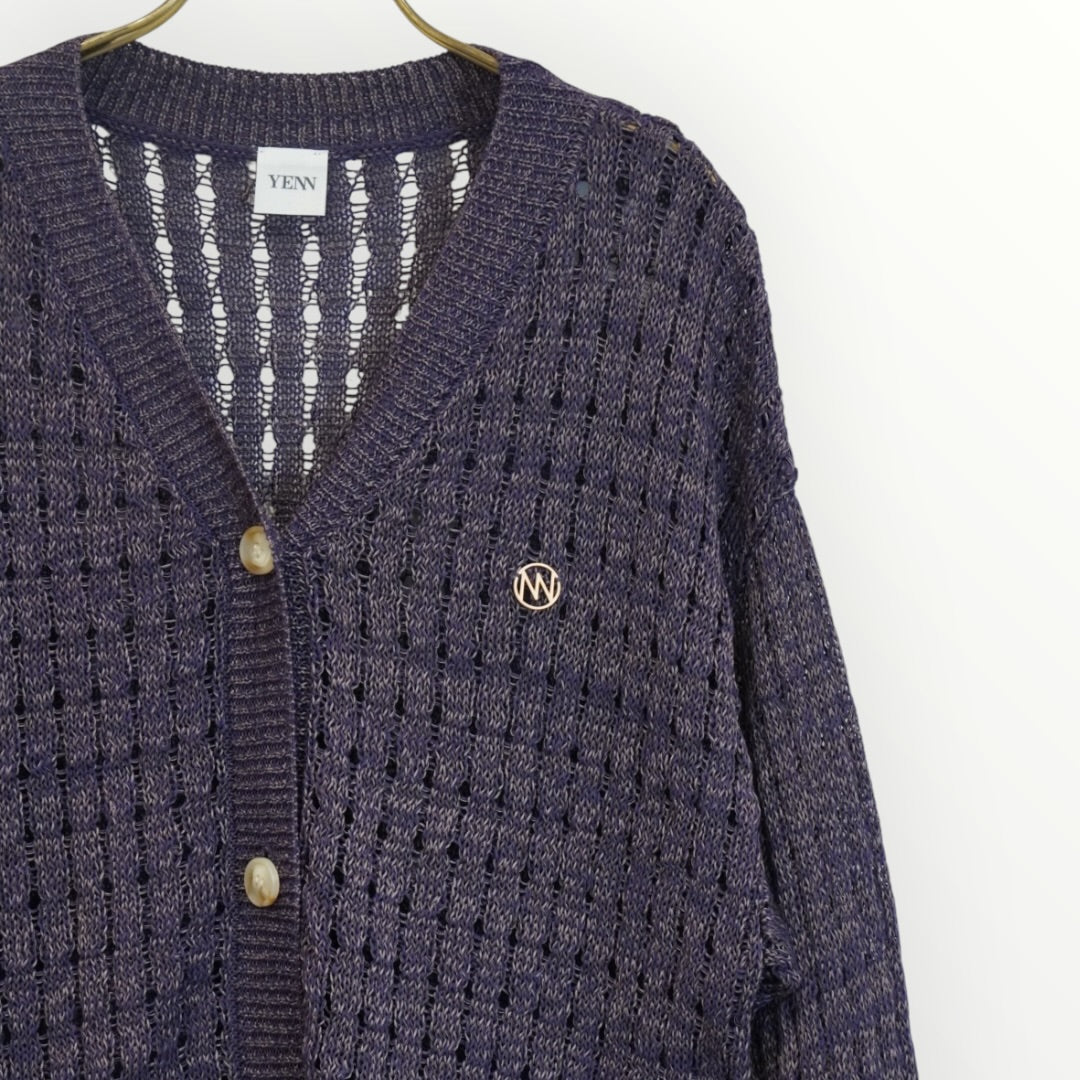 【YENN】OPENWORK KNIT CARDIGAN_260502001426