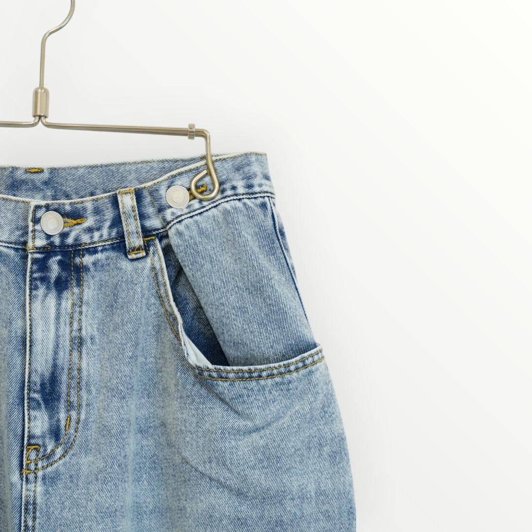 【YENN】TUCK BELT DENIM PT_260530002777