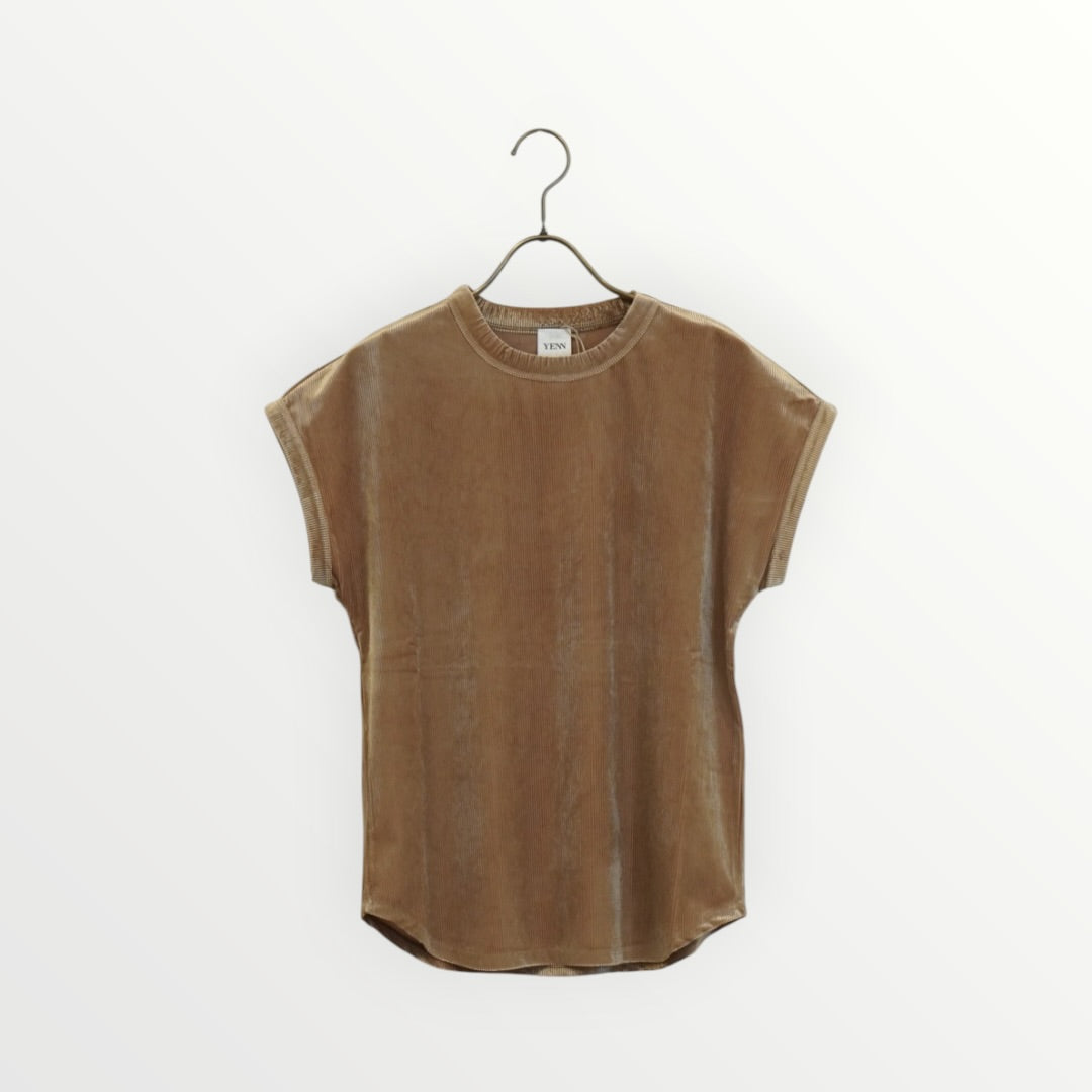 【YENN】VELVET SHORT SLV TEE_260613003196