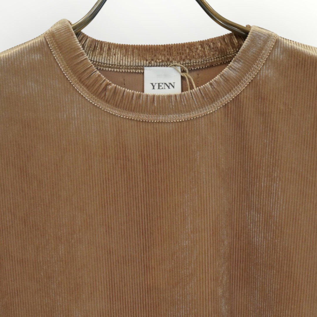 【YENN】VELVET SHORT SLV TEE_260613003196