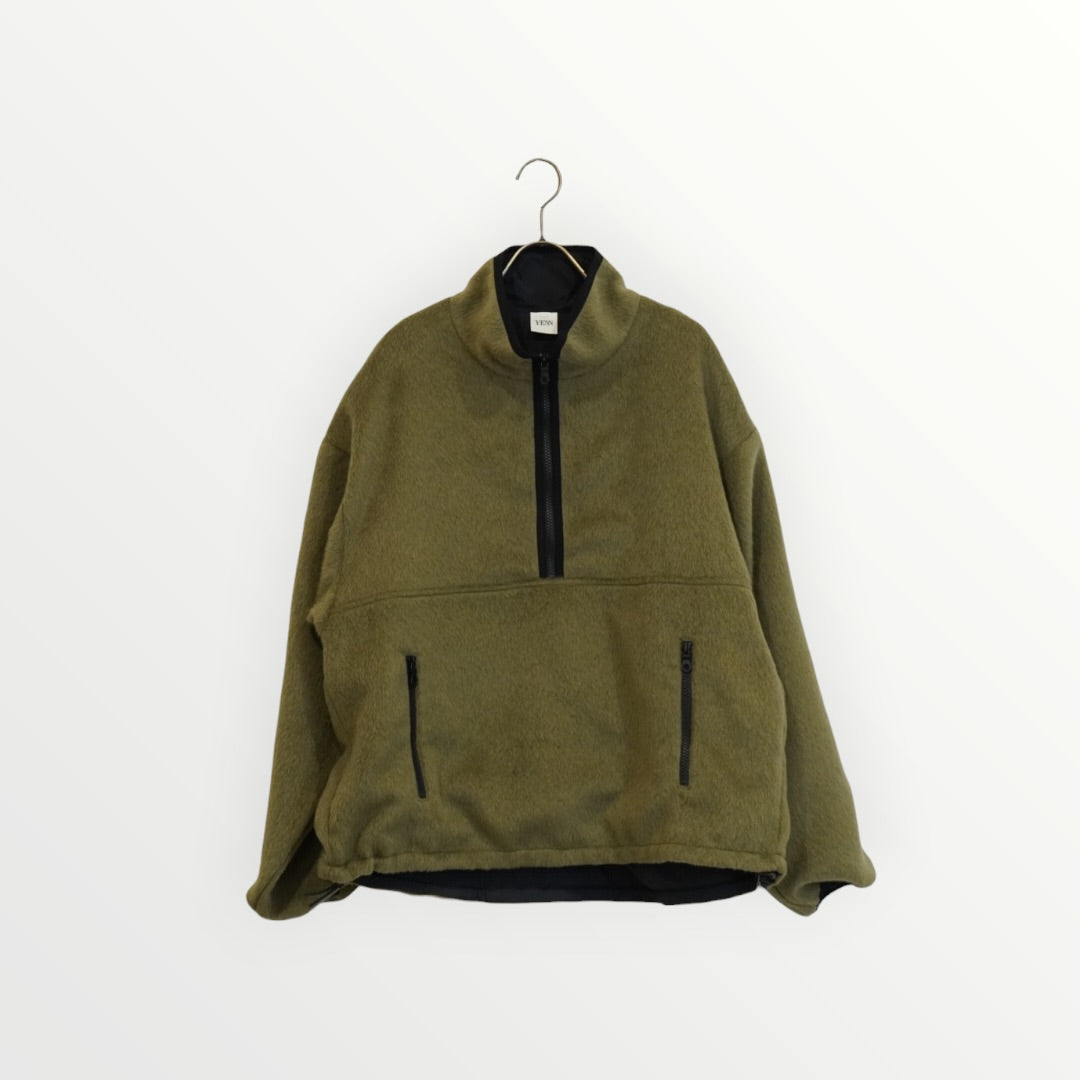 【YENN】SHAGGY HALF ZIP JK