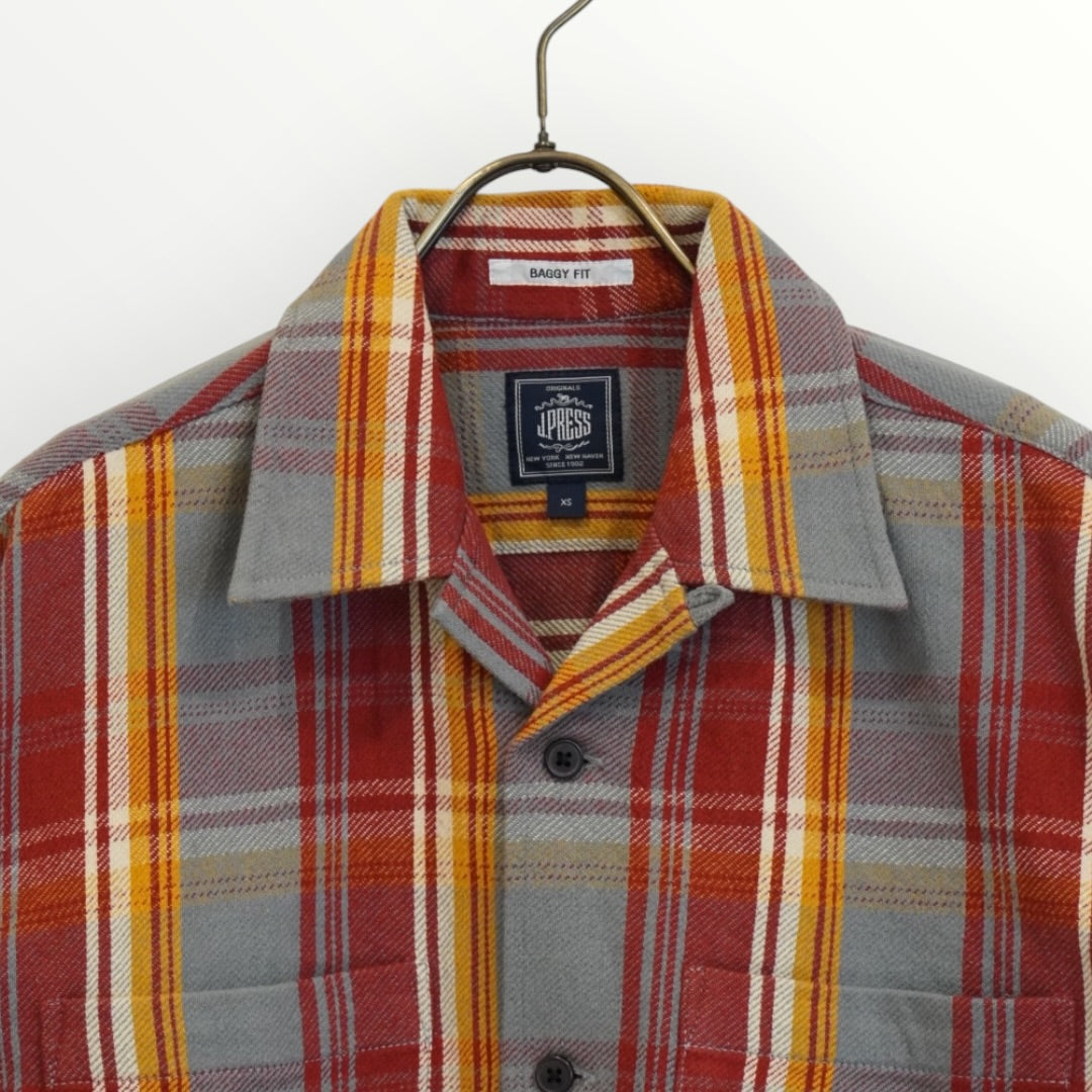 【J.PRESS MEN〈unisex〉】Indian Cotton Twill Open Collar Shirt / Baggy-Fit_260806005427