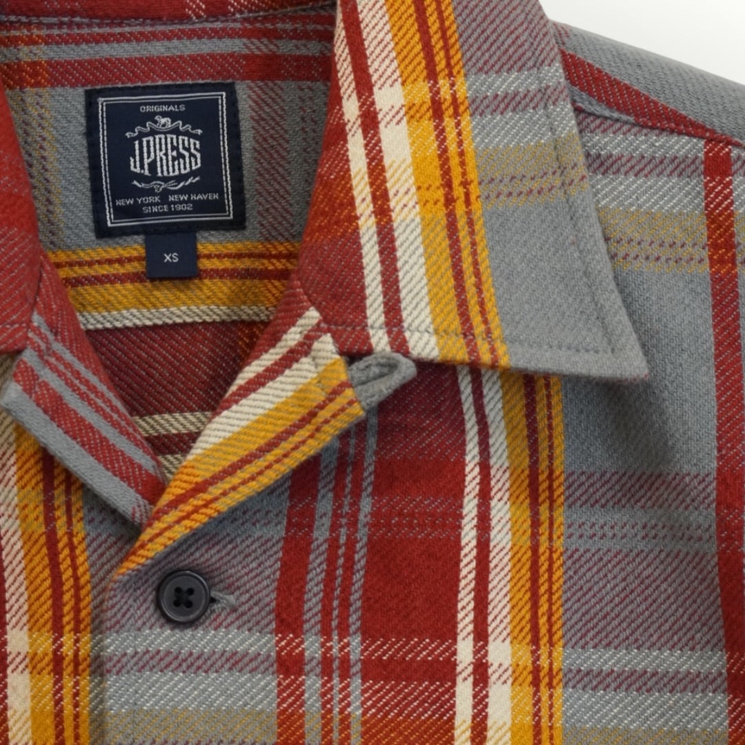 【J.PRESS MEN〈unisex〉】Indian Cotton Twill Open Collar Shirt / Baggy-Fit_260806005427