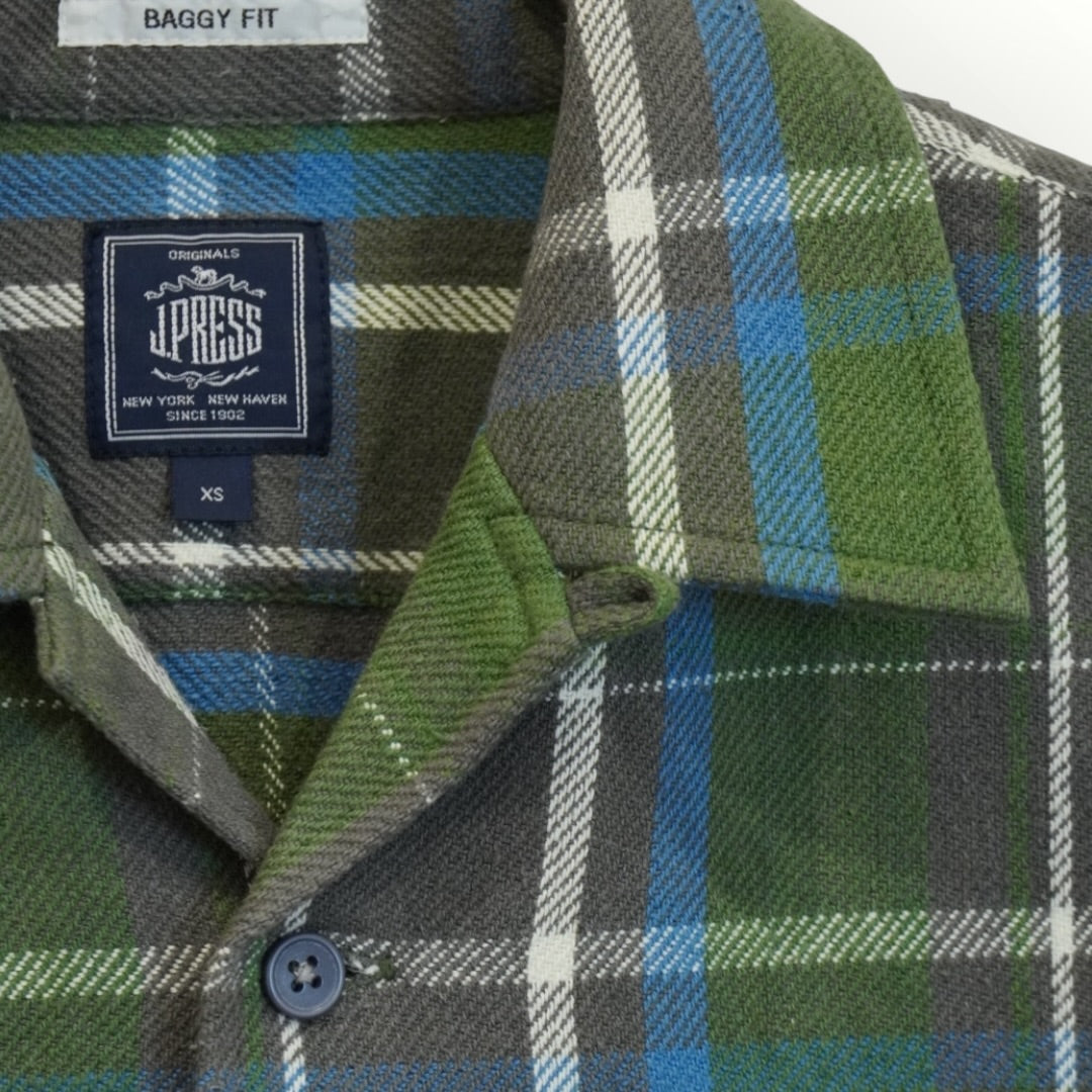 【J.PRESS MEN〈unisex〉】Indian Cotton Twill Open Collar Shirt / Baggy-Fit_260806005427