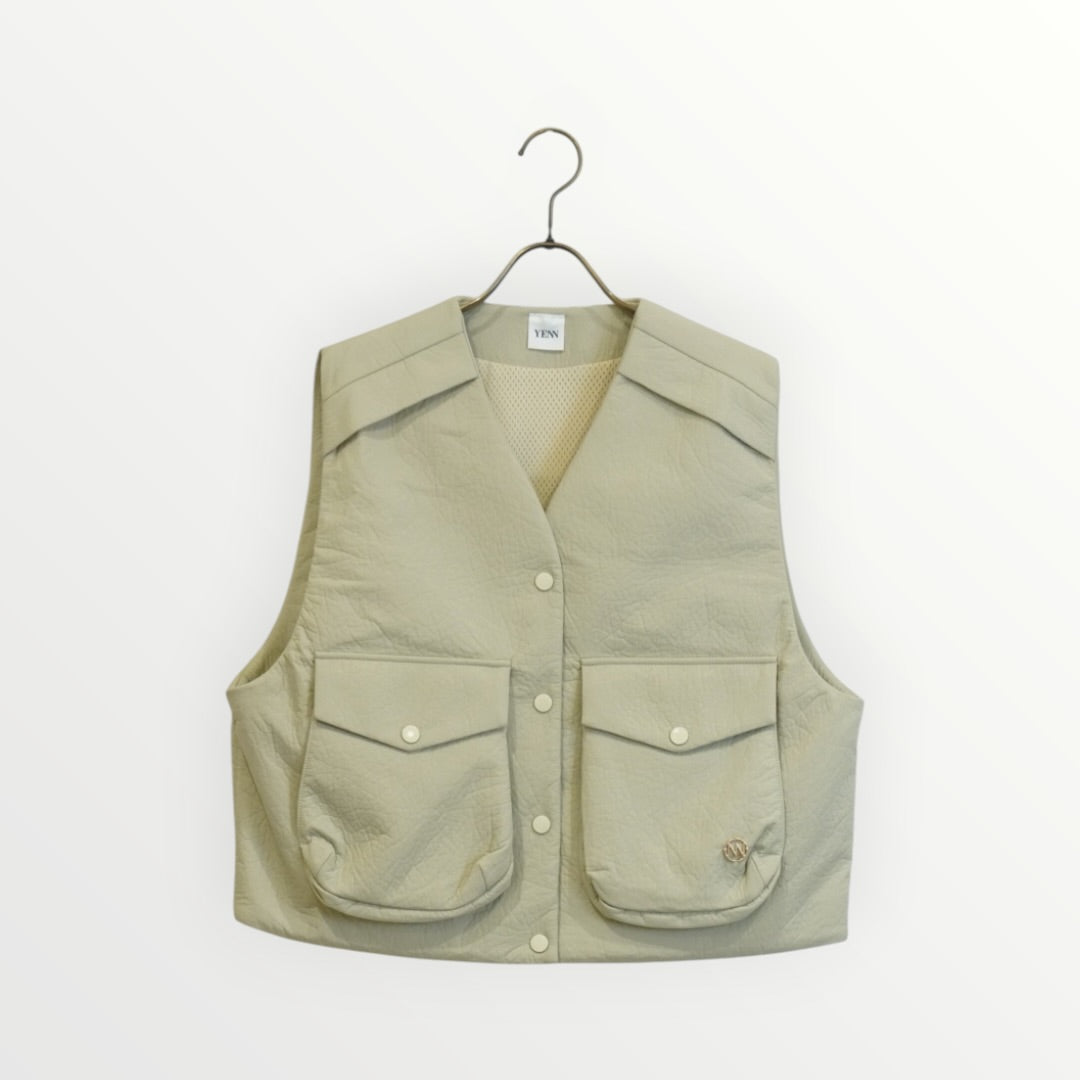 【YENN】PUFFY MILITARY VEST_260822006238